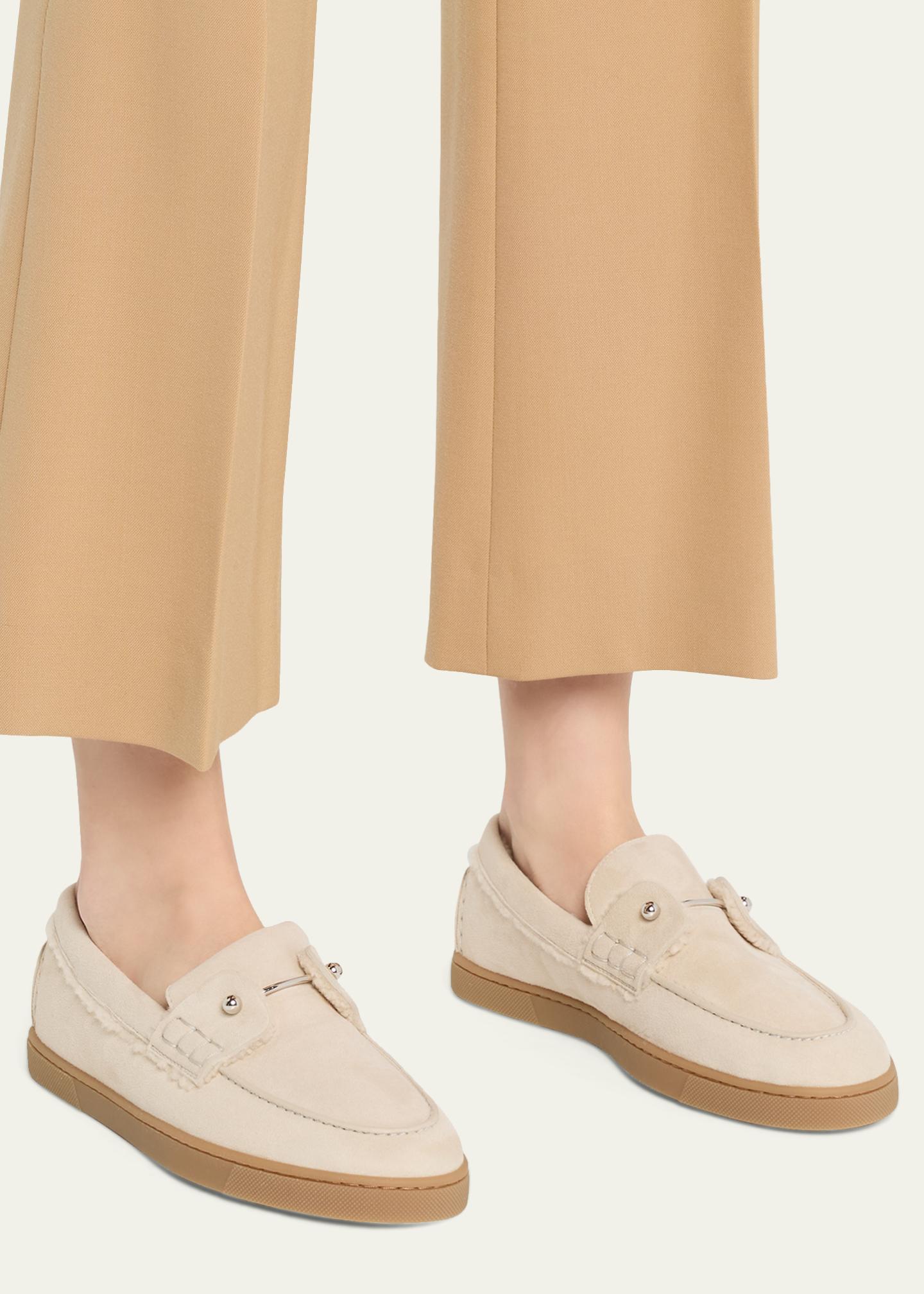 Christian Louboutin Chambeliboat Donna Shearling-Lined Suede 