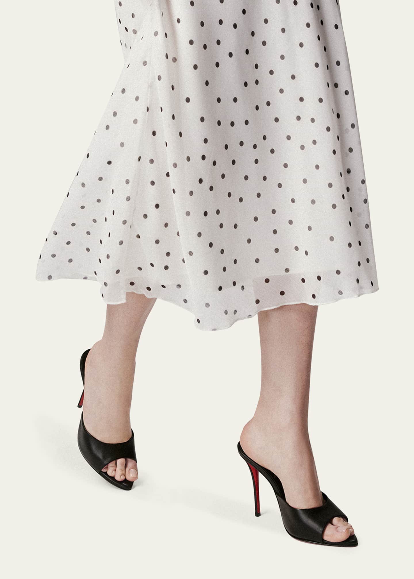 100mm レンドフルール　ヴィオレット　ギスラン　ユベール　3点 Christian Louboutin 100mm Miss Z Leather Red Sole Mules - Bergdorf