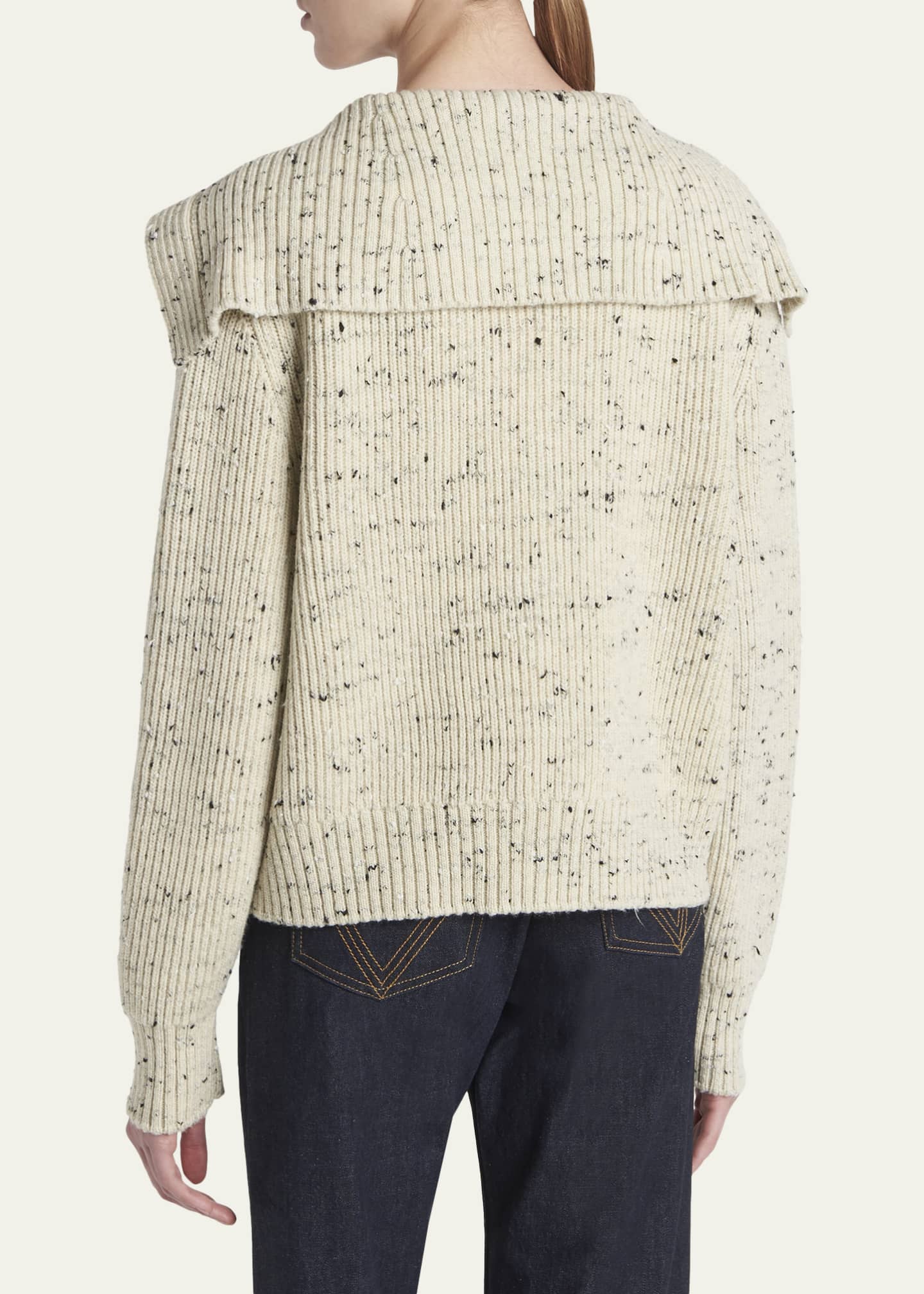 BOTTEGA VENETA 滑らかメリノウール大人のグレージュとろみニット BOTTEGA VENETA Ribbed wool cardigan | NET-A-PORTER