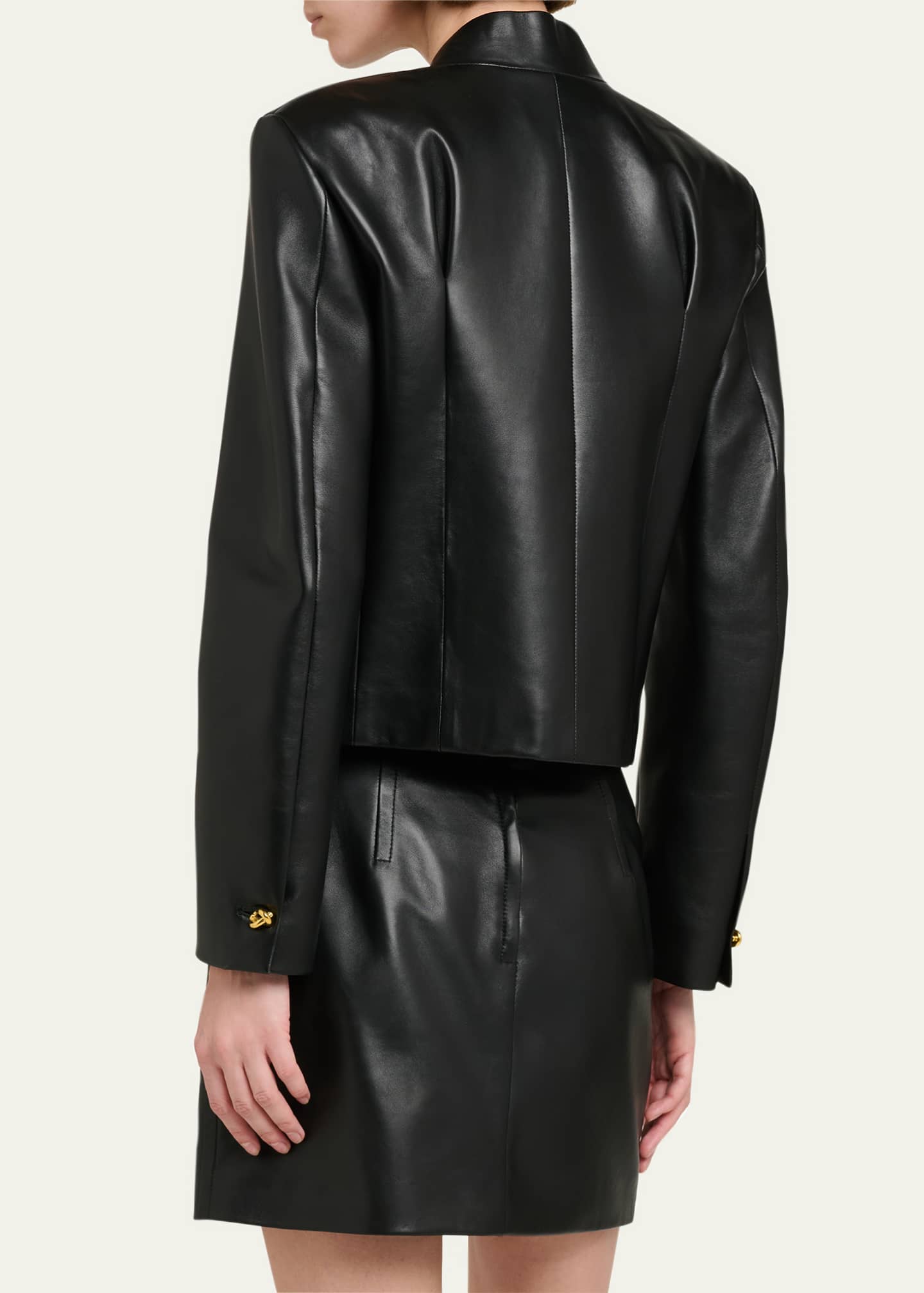 Bottega Veneta Leather Single-Breasted Jacket - Bergdorf Goodman