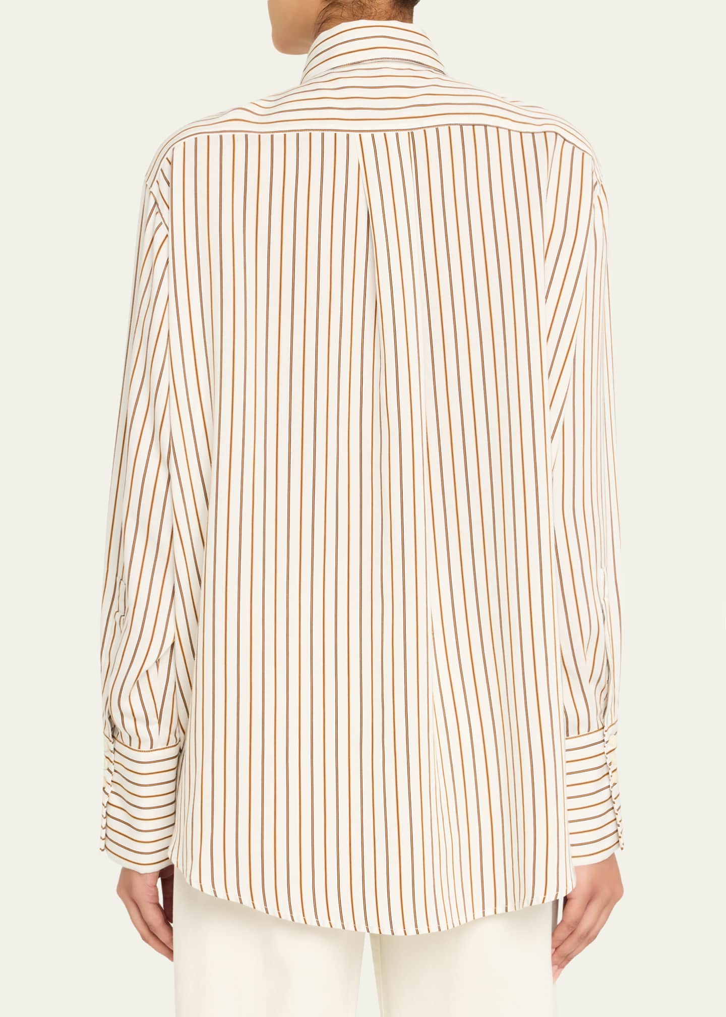 House of Dagmar Asymmetric Fluid Stripe Shirt Image 3 of 5