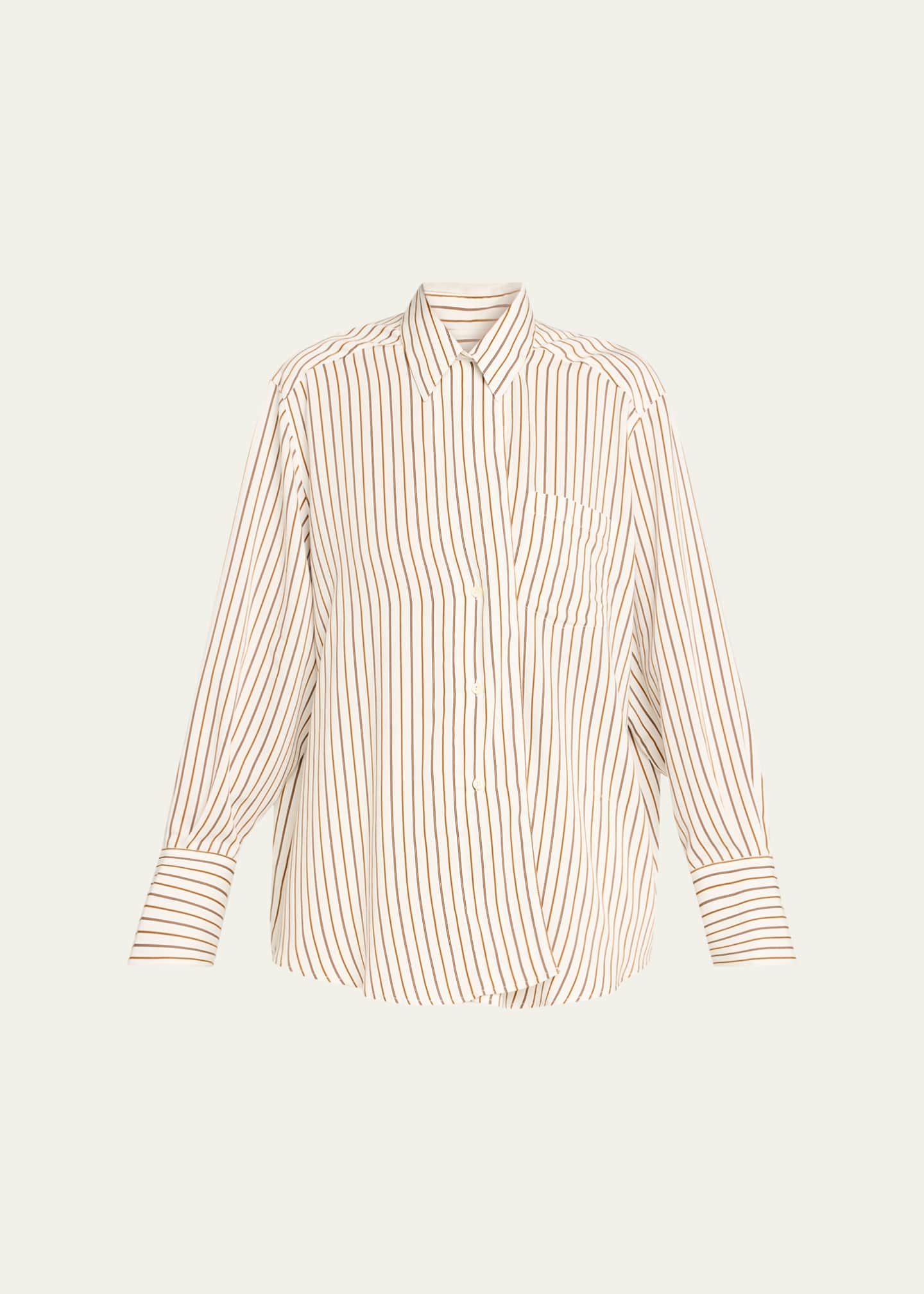 House of Dagmar Asymmetric Fluid Stripe Shirt Image 1 of 5