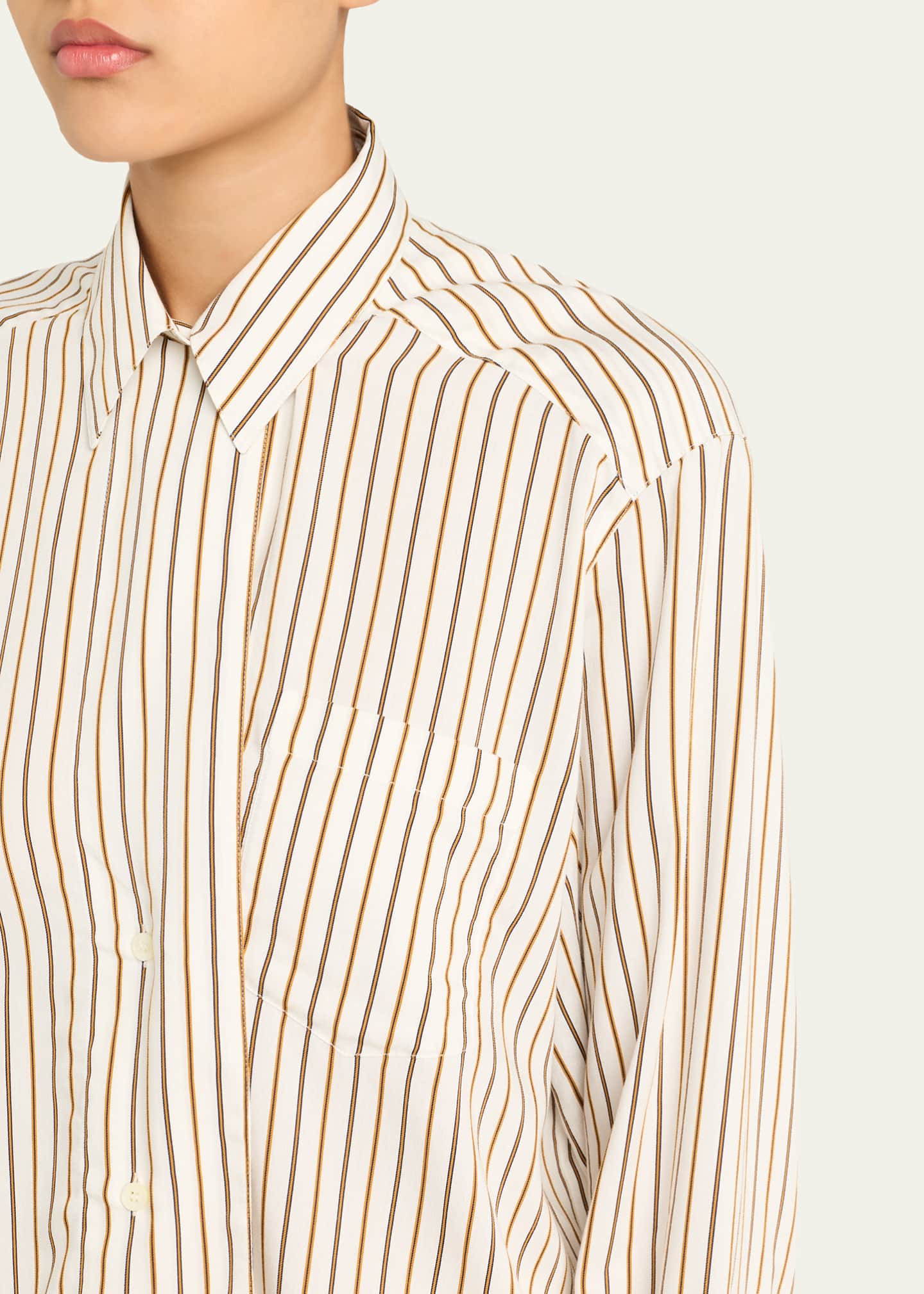 House of Dagmar Asymmetric Fluid Stripe Shirt Image 5 of 5
