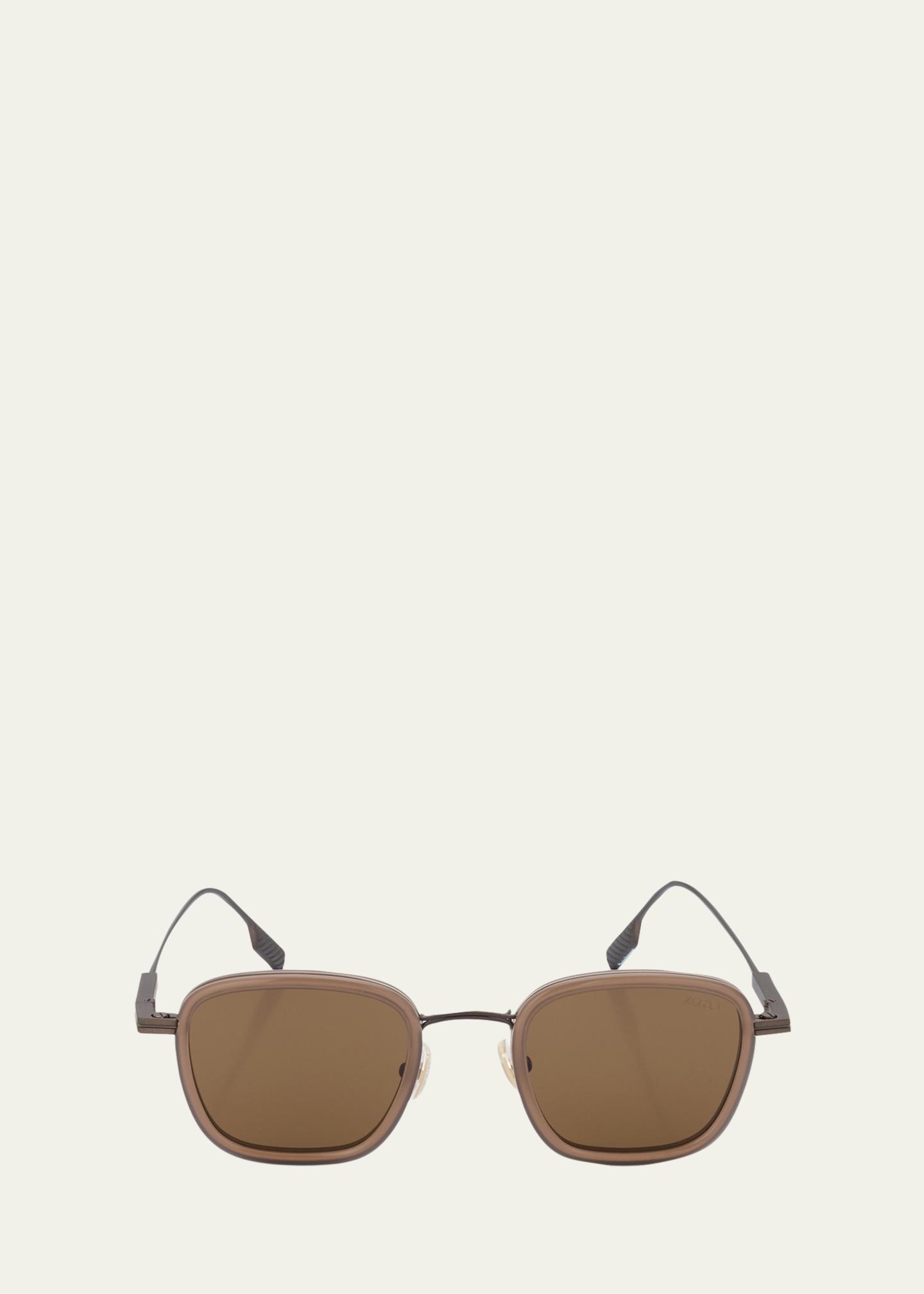 ZEGNA Men's Square Titanium Sunglasses - Bergdorf Goodman