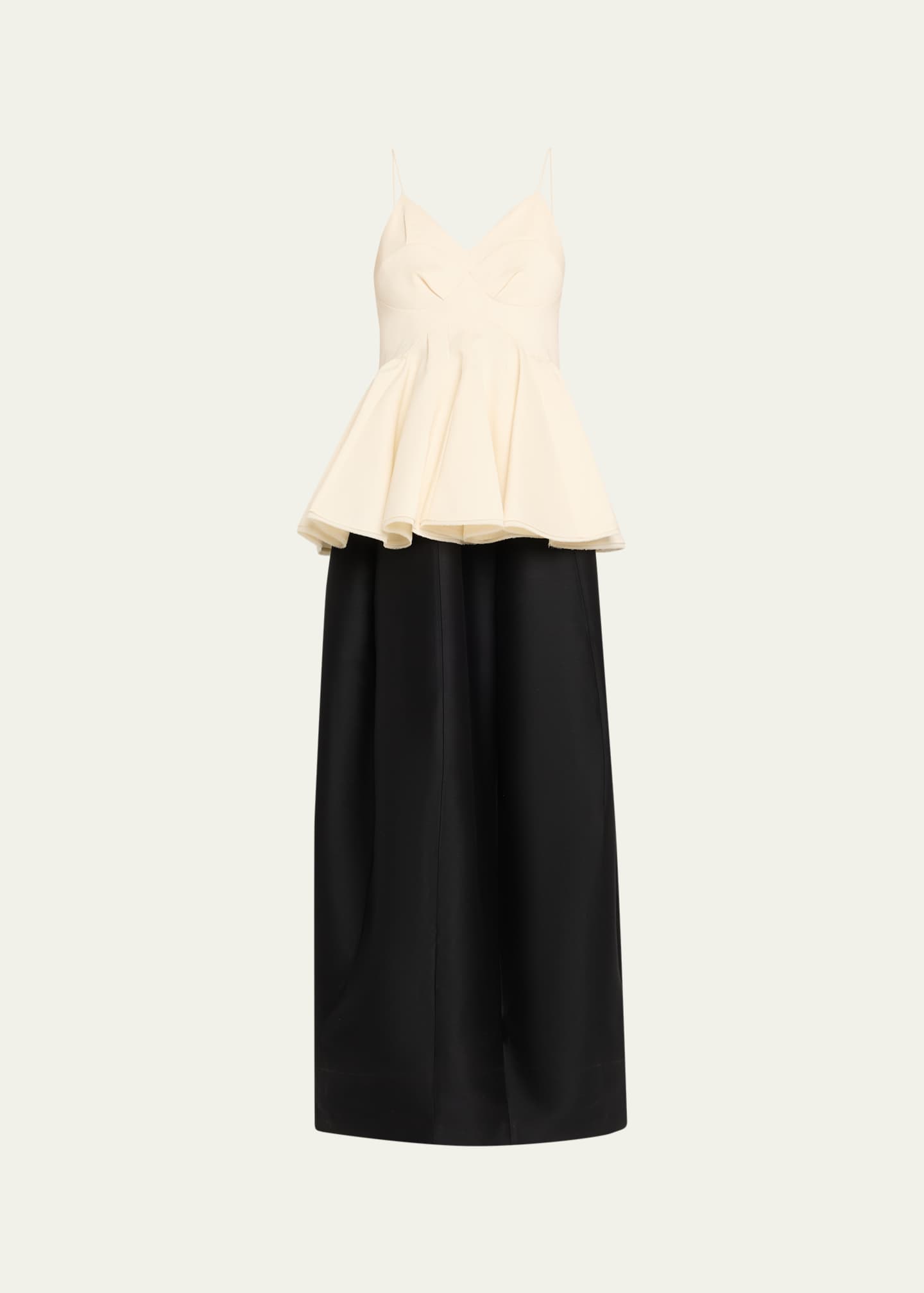 ASHLYN Amell Persimmon Wool-Taffeta Peplum Maxi Dress - Bergdorf Goodman