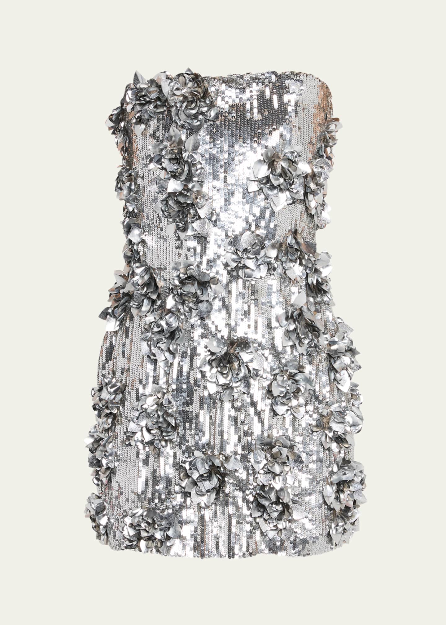 grey leaf sequin mini dress DANCE THE NIGHT AWAY SEQUIN MINI DRESS IN SILVER  AKIRA