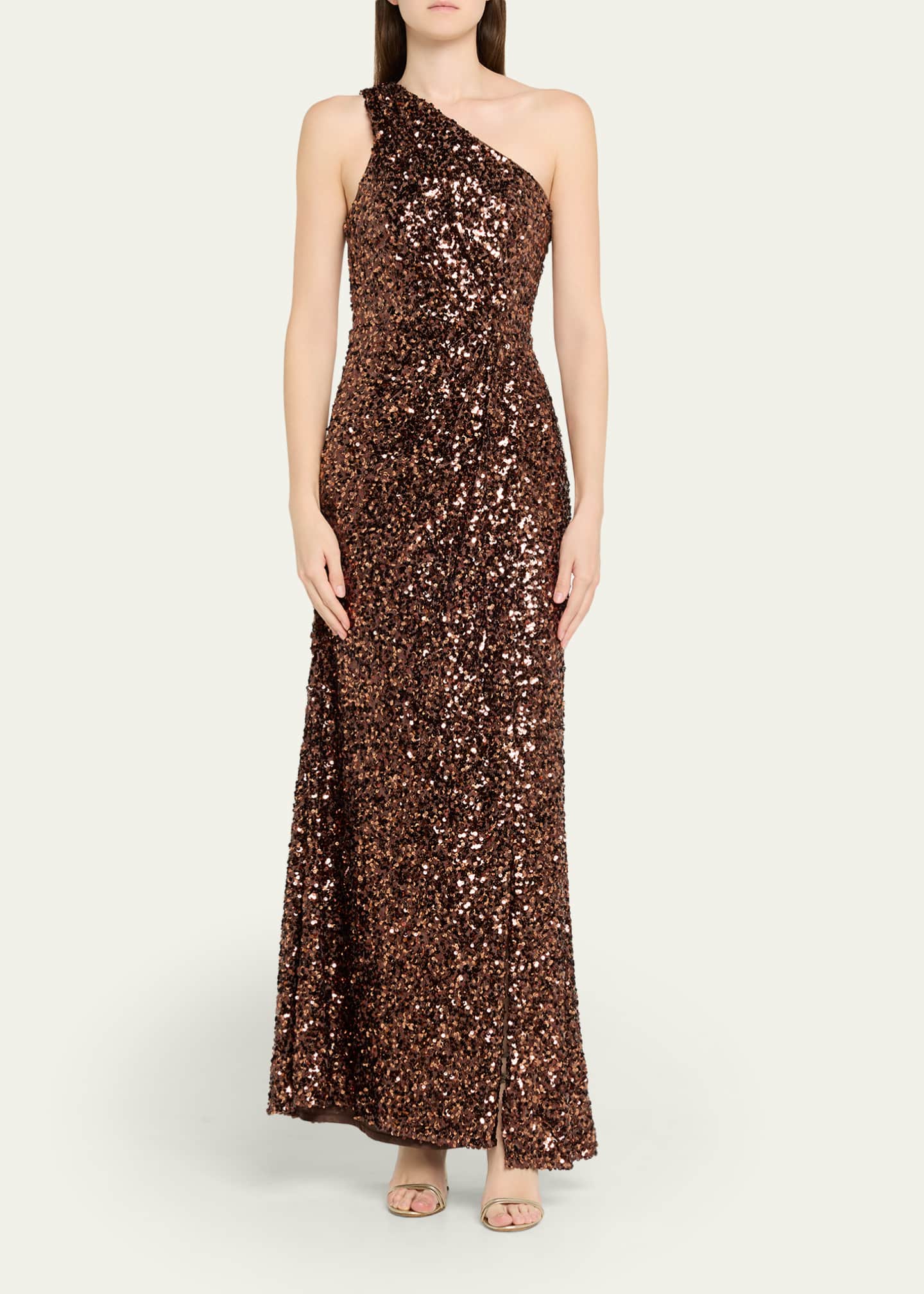 alexandria formal sequin scroll dress BABY PLEASE MINI DRESS IN GOLD – AKIRA main image 1