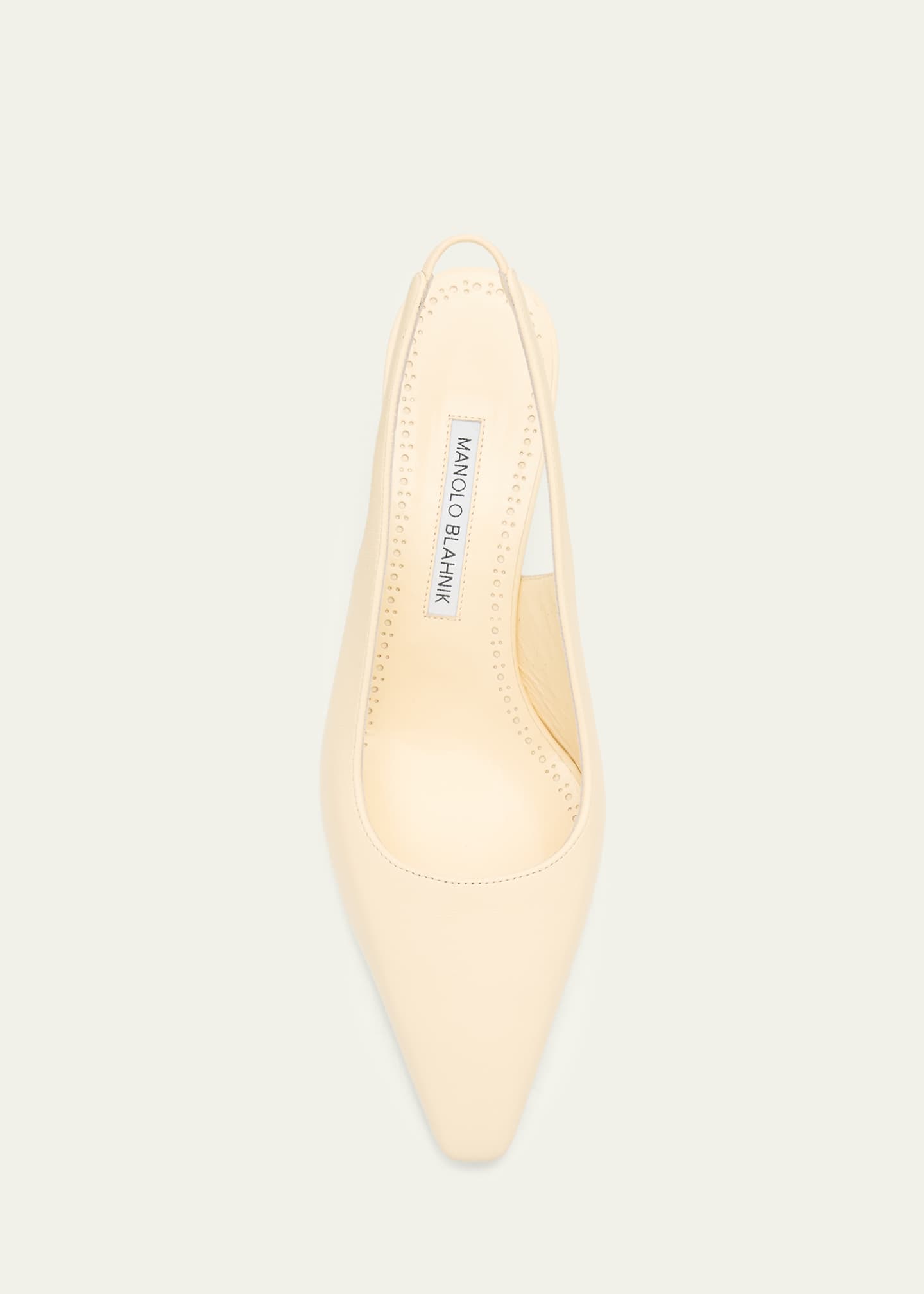 Manolo Blahnik Teutamospla Leather Slingback Pumps - Bergdorf Goodman