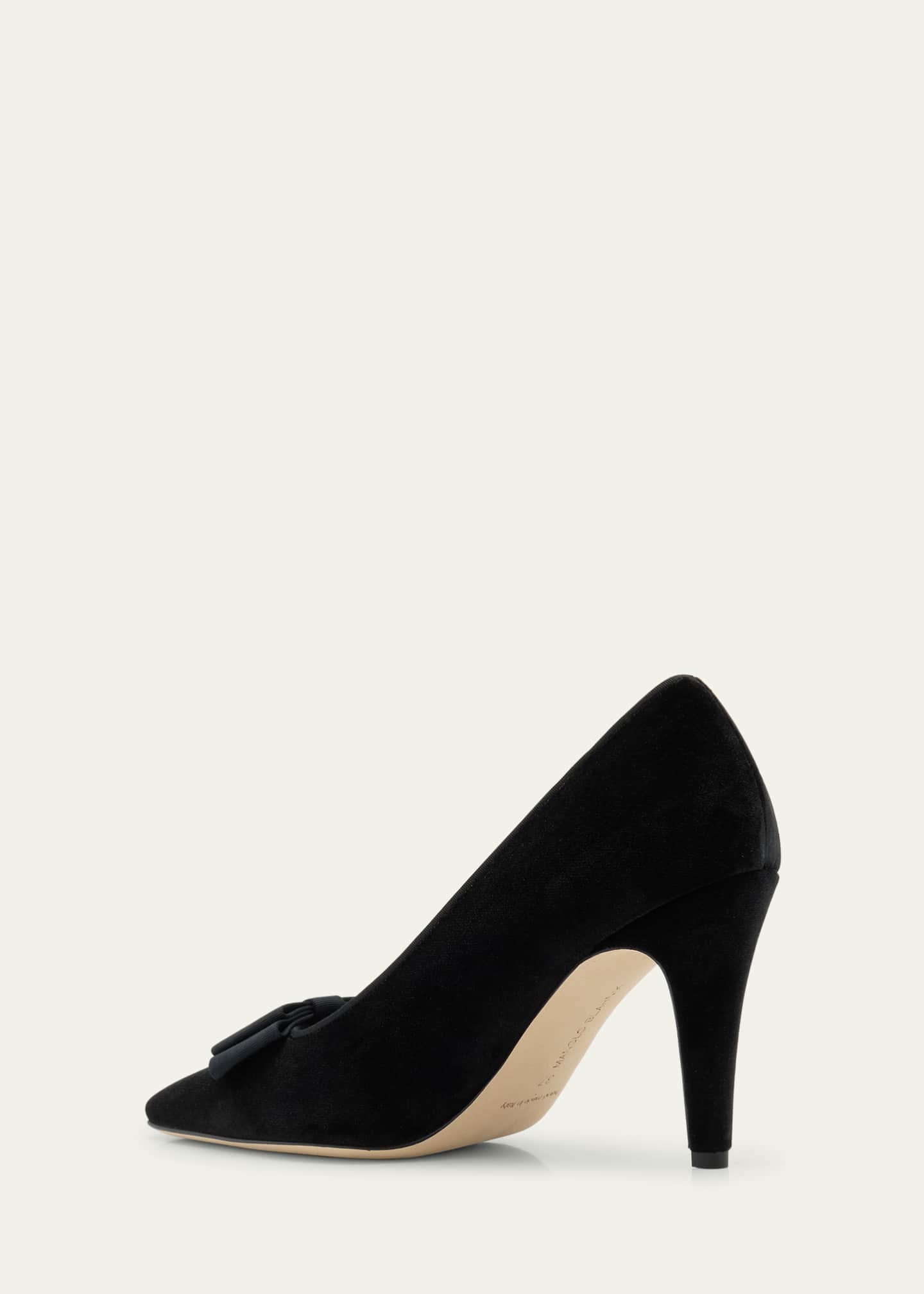 Manolo Blahnik Readorhi Velvet Bow Pumps Image 2 of 4