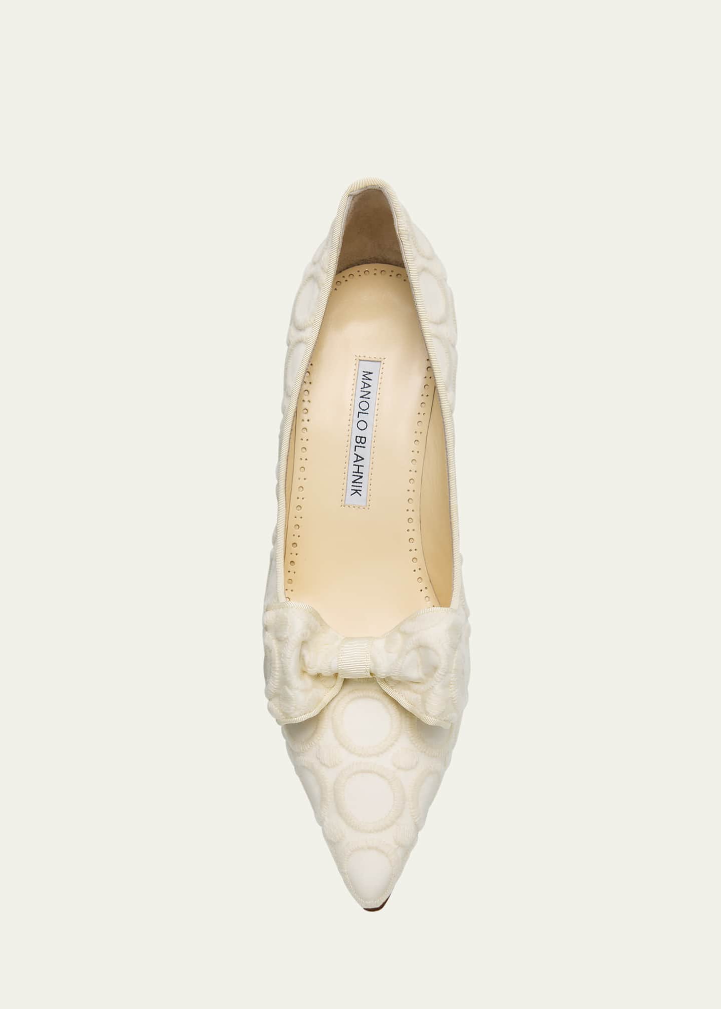 Manolo Blahnik Epirotes Embroidered Satin Pumps Image 4 of 4
