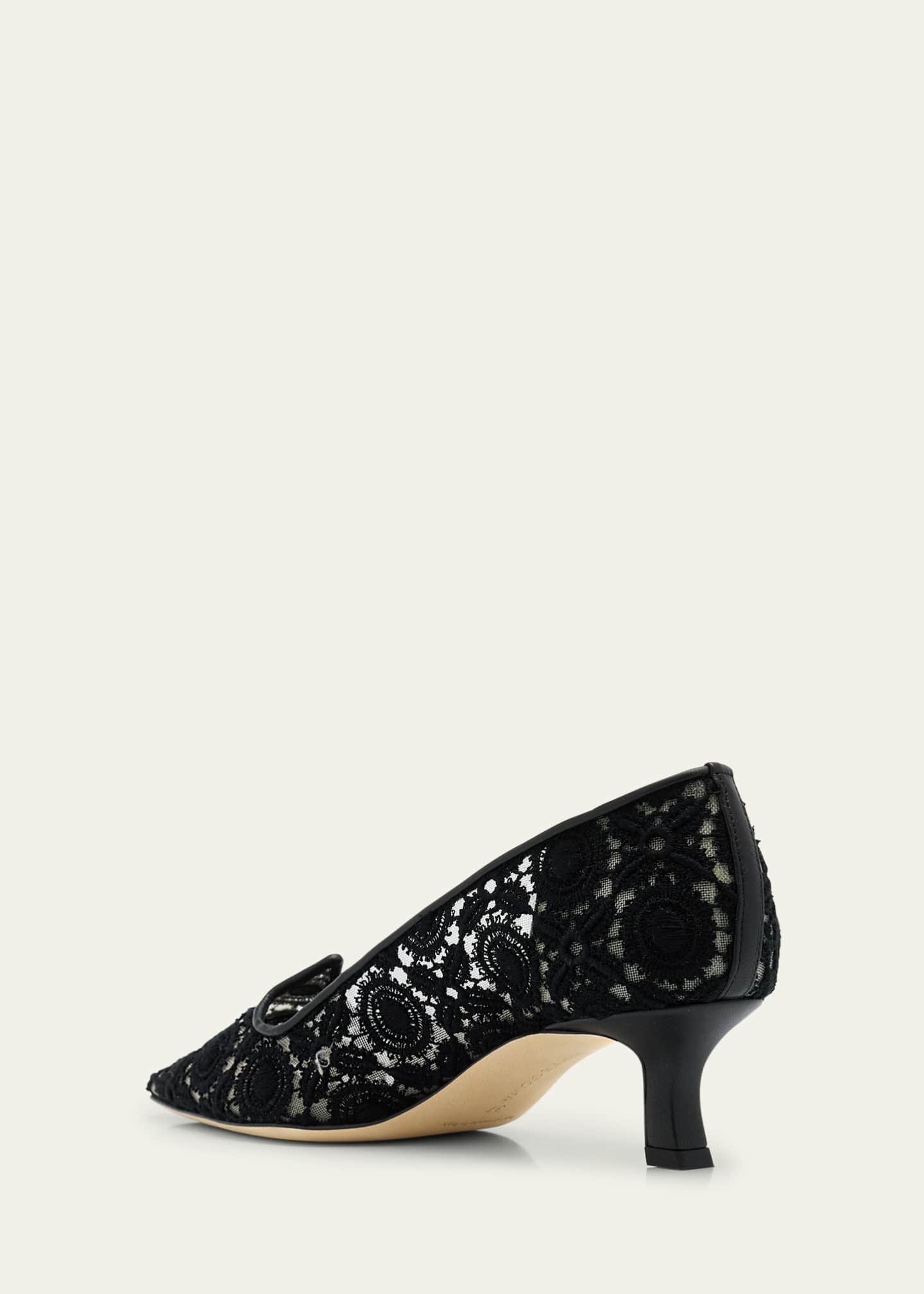 Euridi Floral Lace Kitten-Heel Pumps