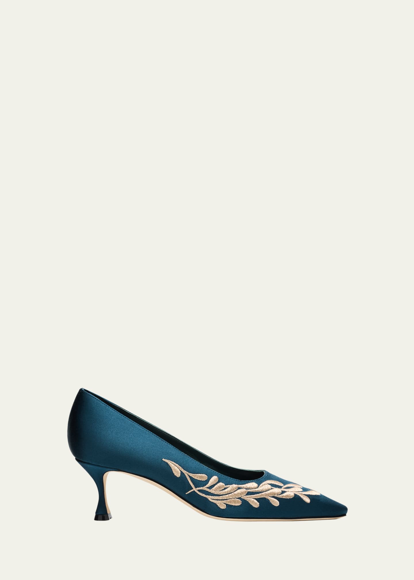 靴 MANOLO BLAHNIK Authentic Manolo Blahnik Womens Shoes Pump Blue Satin