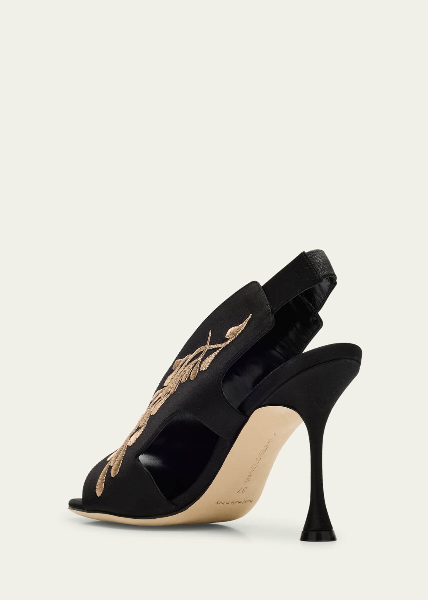 Pancrabonu Embroidered Satin Sandals