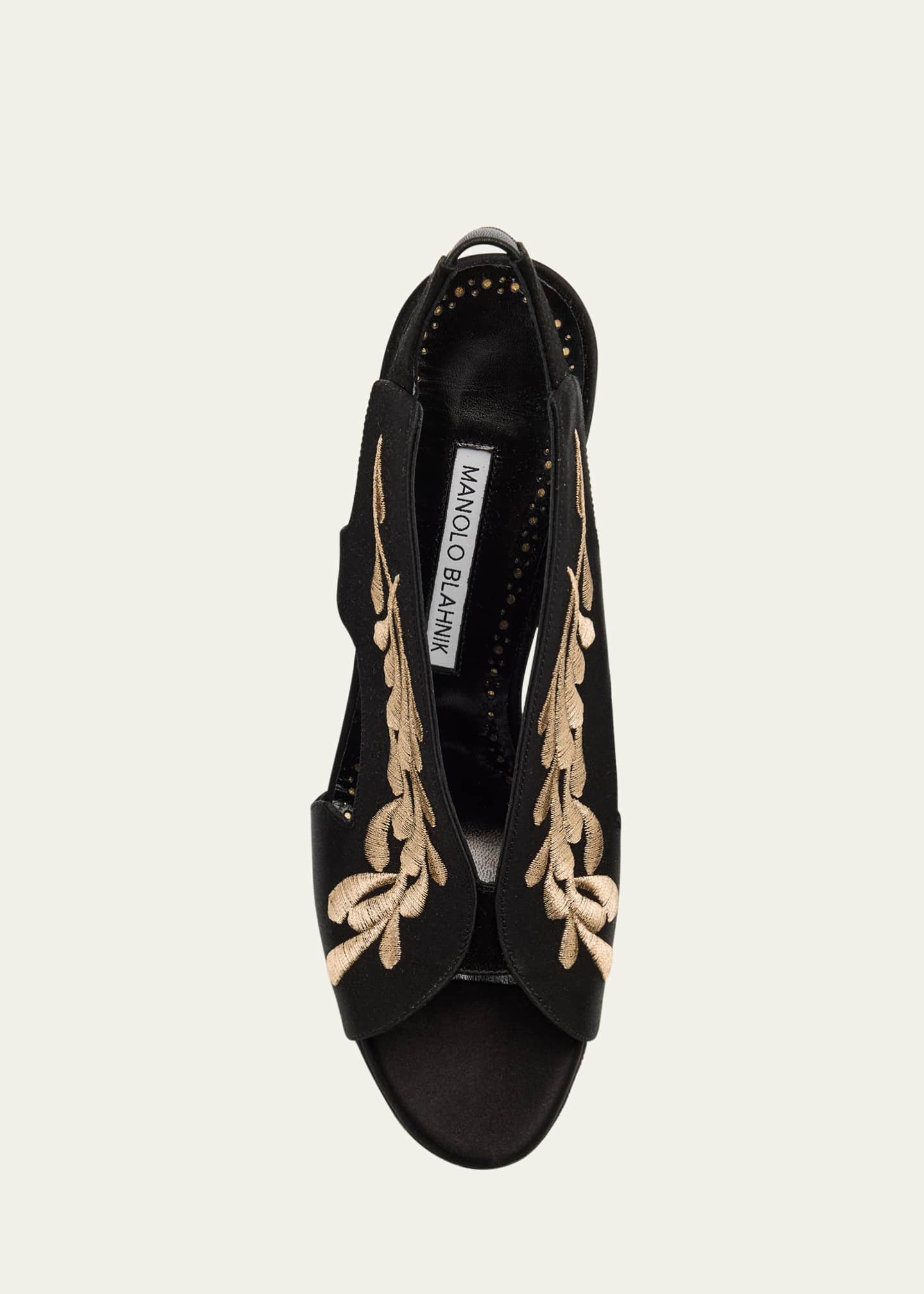 Pancrabonu Embroidered Satin Sandals