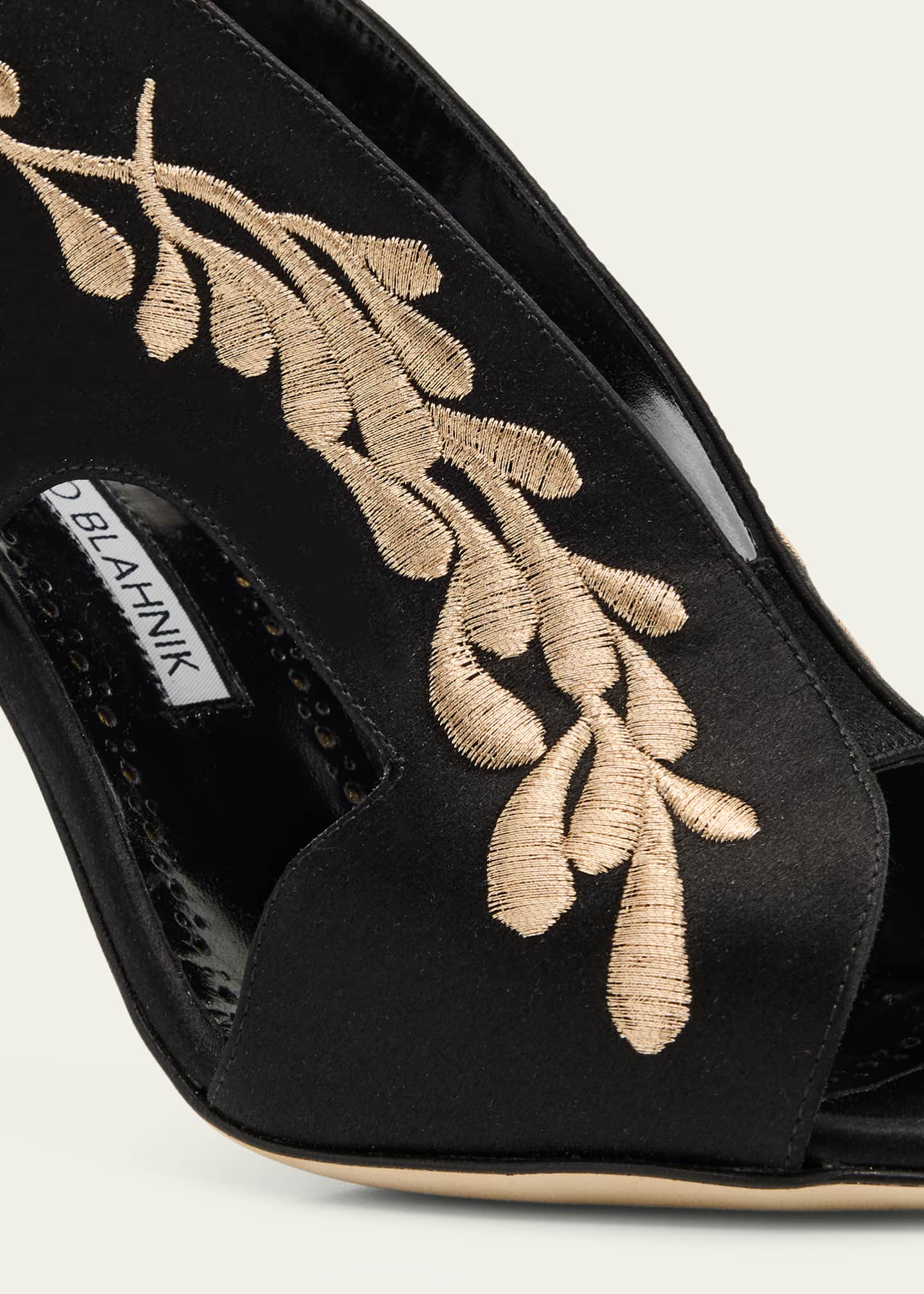 Pancrabonu Embroidered Satin Sandals