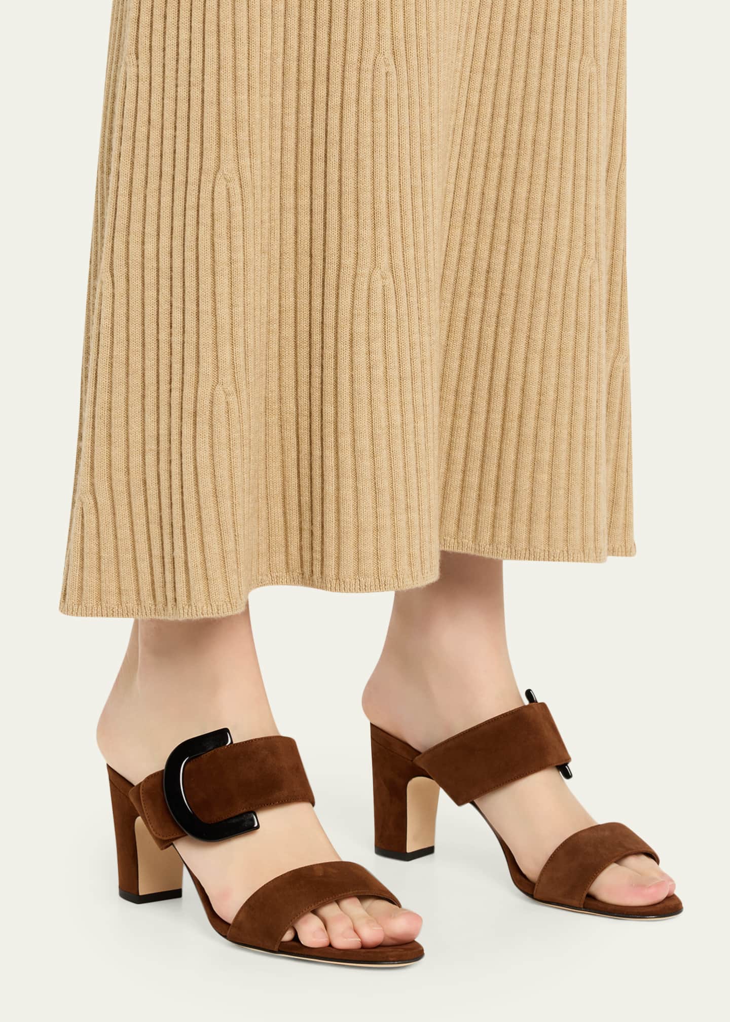 Manolo Blahnik Betimusa Suede Mule Sandals - Bergdorf Goodman