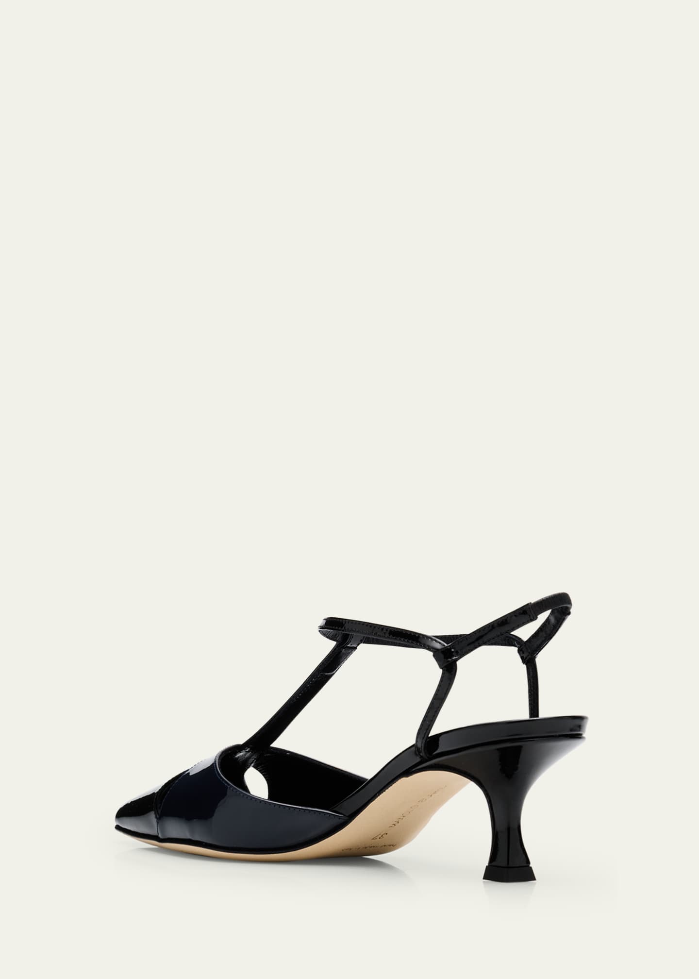 Turgimod Bicolor Patent Leather T-Strap Pumps