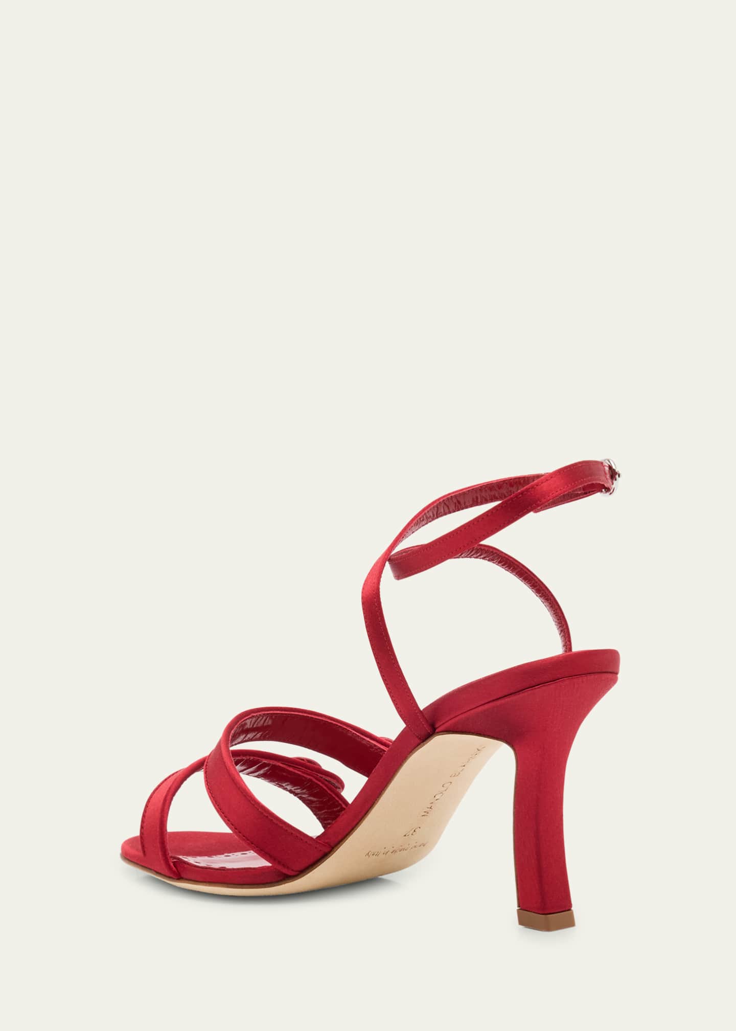 Manolo Blahnik Neusita Satin Sandals - Bergdorf Goodman