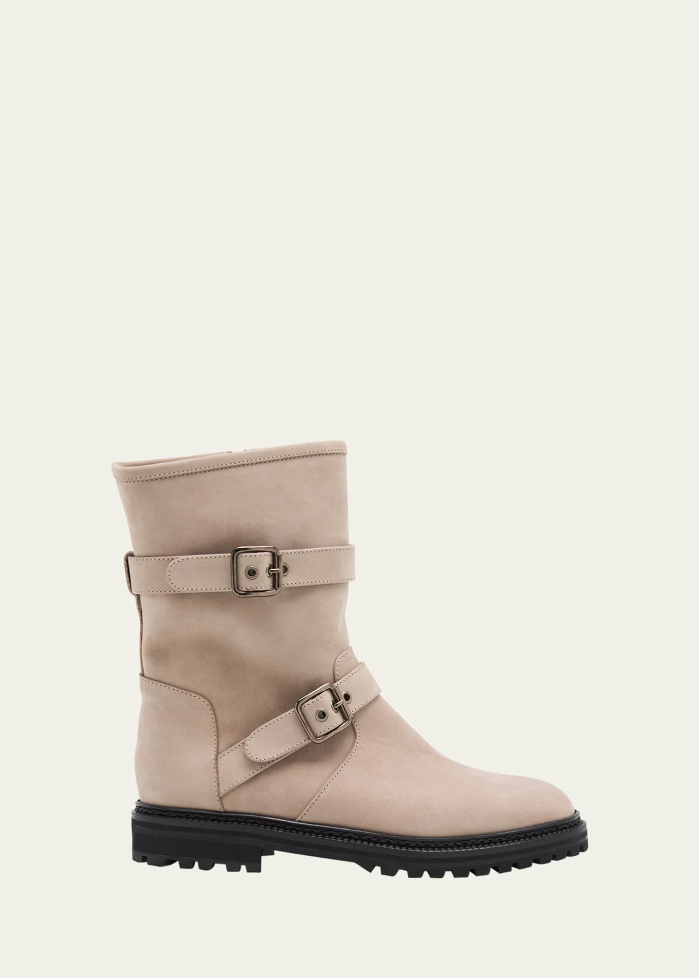 Manolo Blahnik Sulaltrosa Nubuck Lug-Sole Boots - Bergdorf Goodman