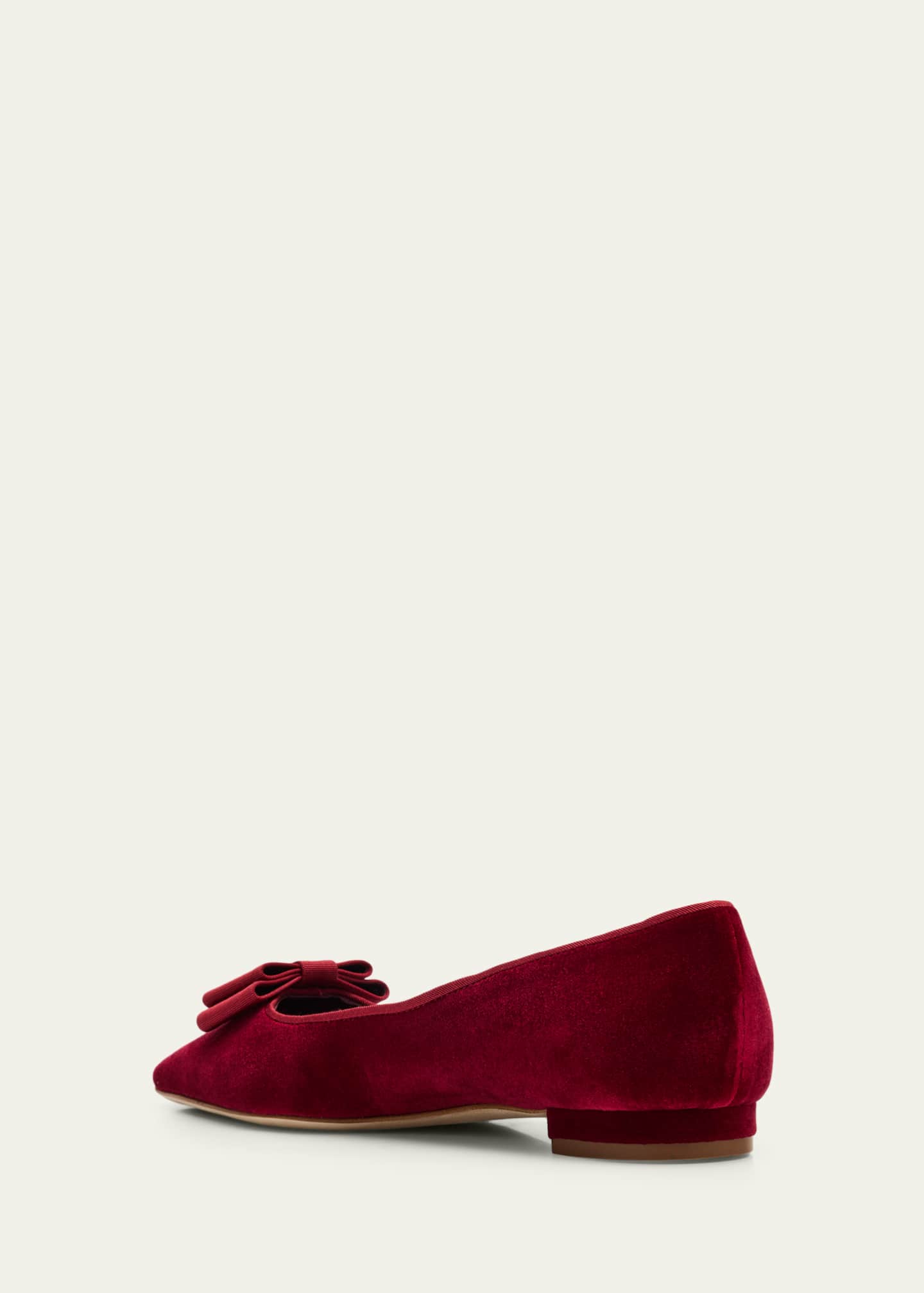Manolo Blahnik Reador Velvet Bow Flats Image 2 of 4
