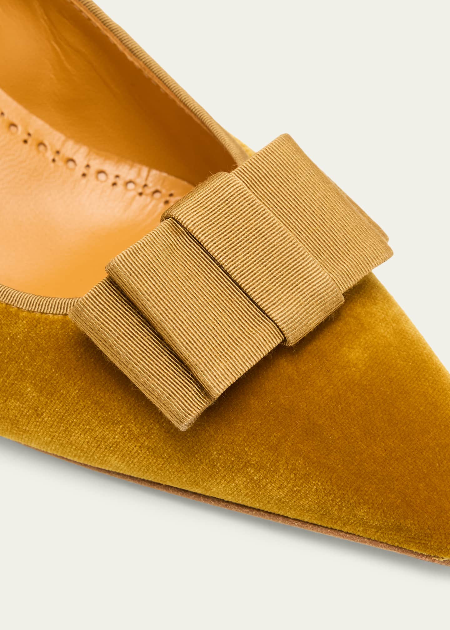 Manolo Blahnik Reador Velvet Bow Pumps Image 3 of 4