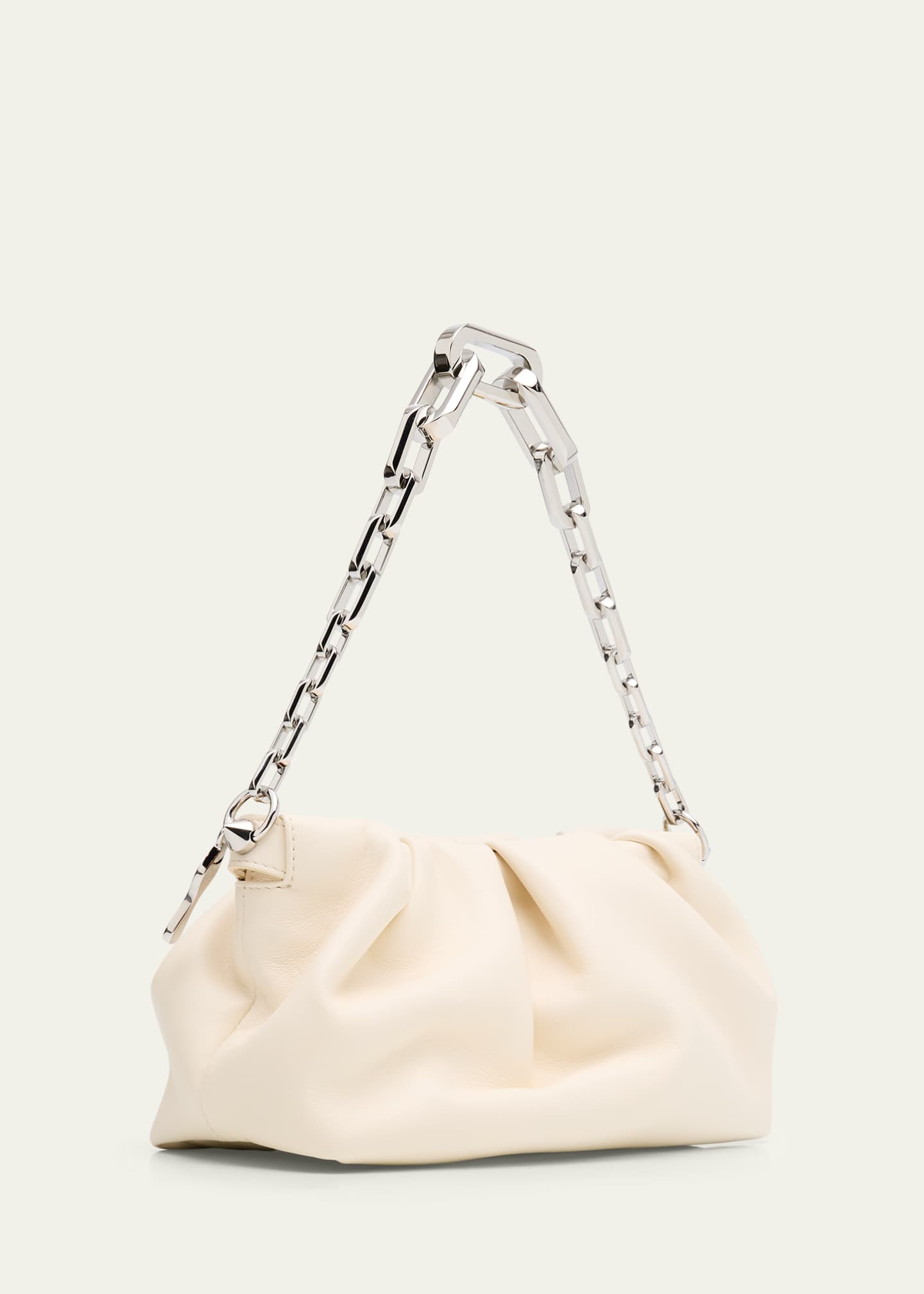 Christian Louboutin Eva Small Pleated Shoulder Bag in Nappa
