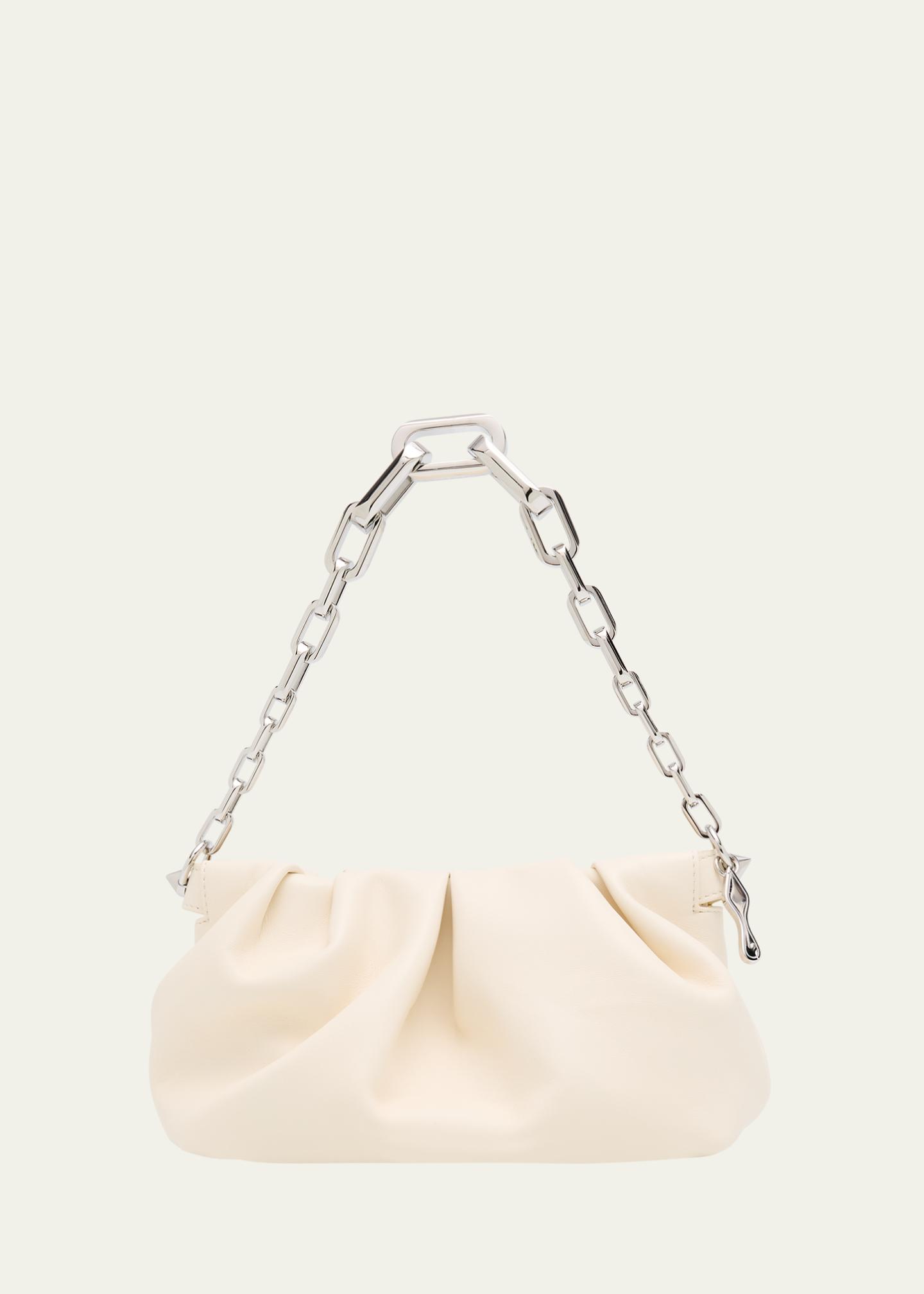 Christian Louboutin Eva Small Pleated Shoulder Bag in Nappa 