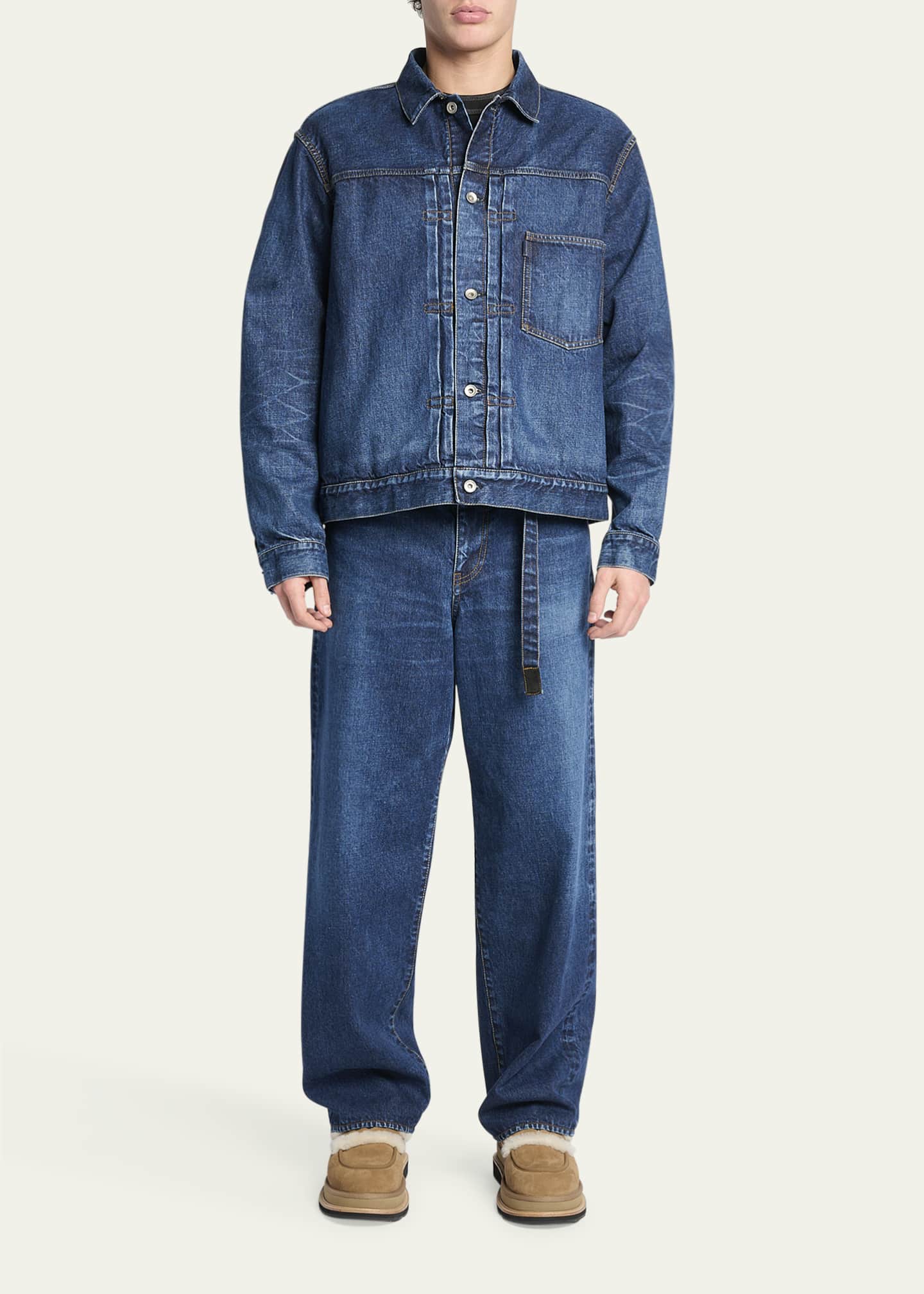 SACAI Men's Beyondexx Denim Hybrid Chore Jacket - Bergdorf Goodman