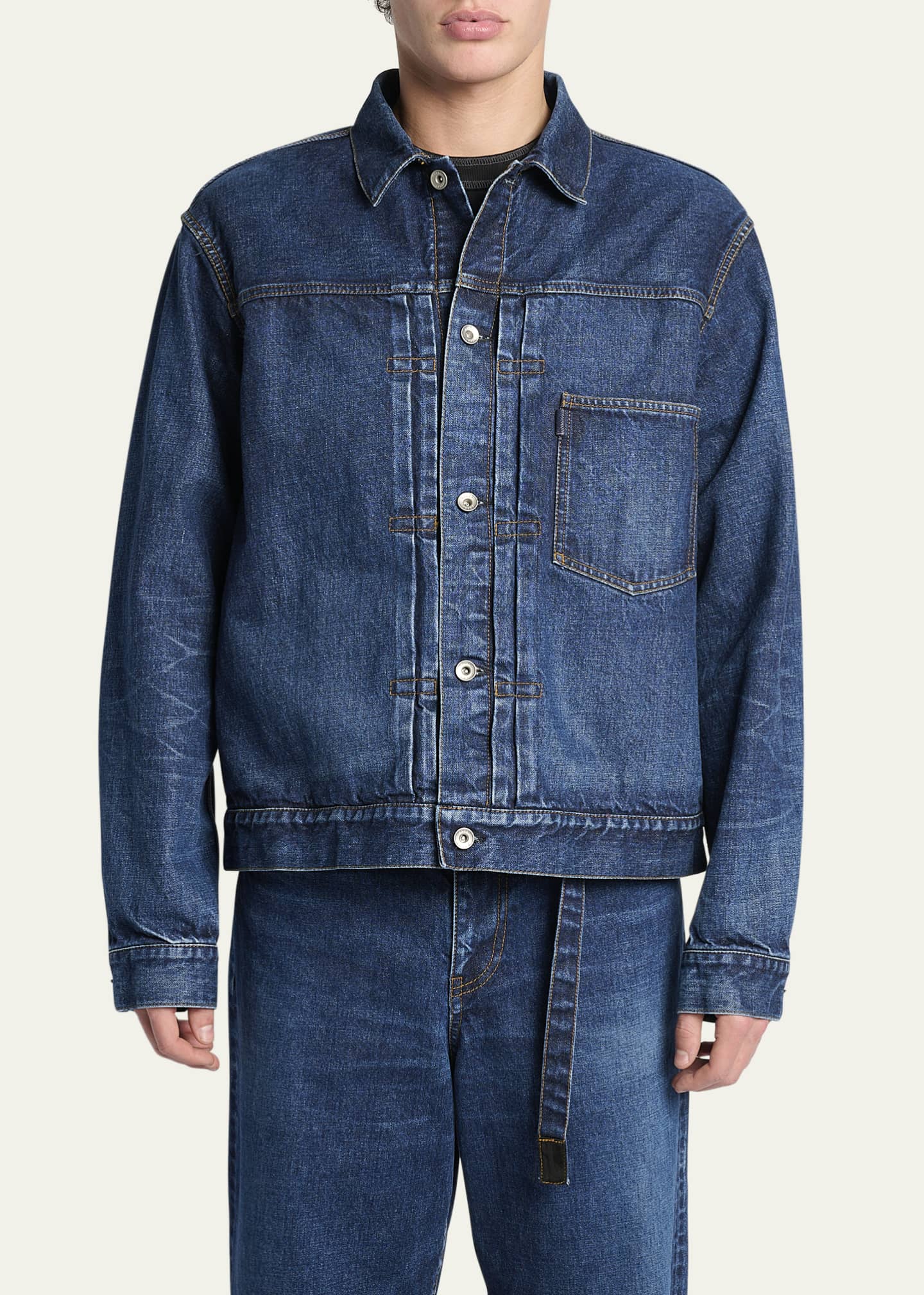 SACAI Men's Beyondexx Denim Hybrid Chore Jacket - Bergdorf Goodman