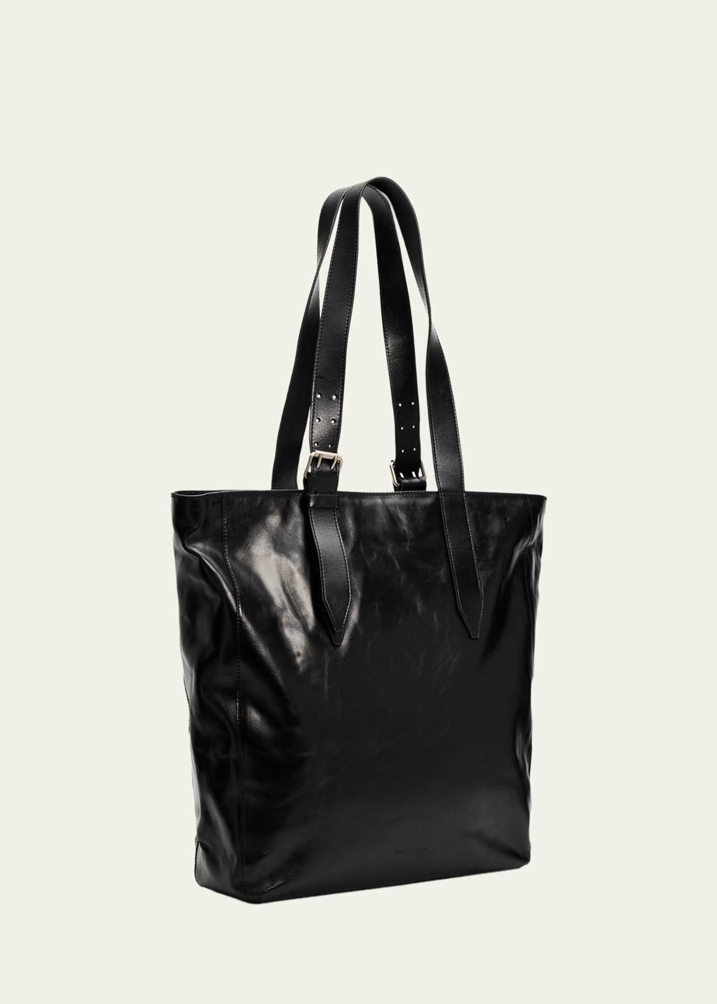 Dries Van Noten Men's Leather Messenger Bag with Shoulder Strap ...