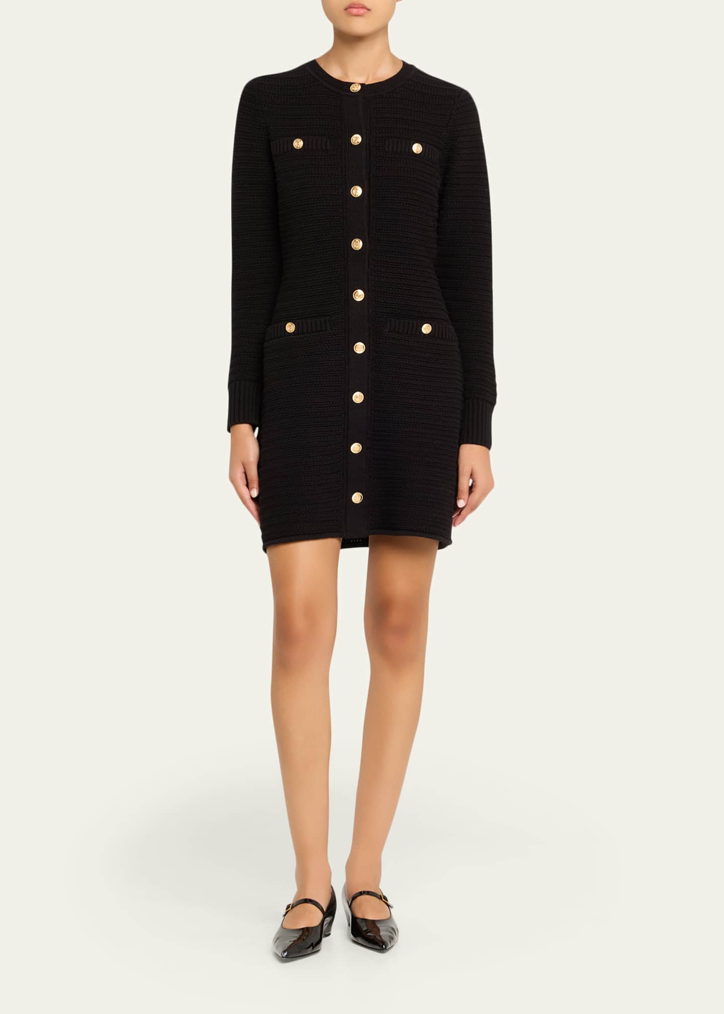 Toccin Darla Knit Mini Dress - Jet - XS