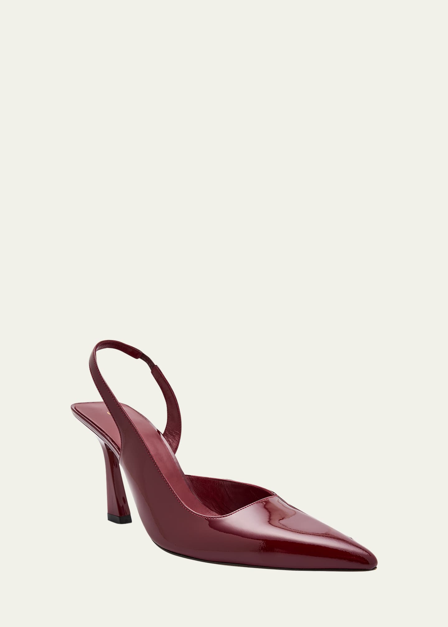 Stuart Weitzman Vinnie D'Orsay Patent Leather Slingback Pumps