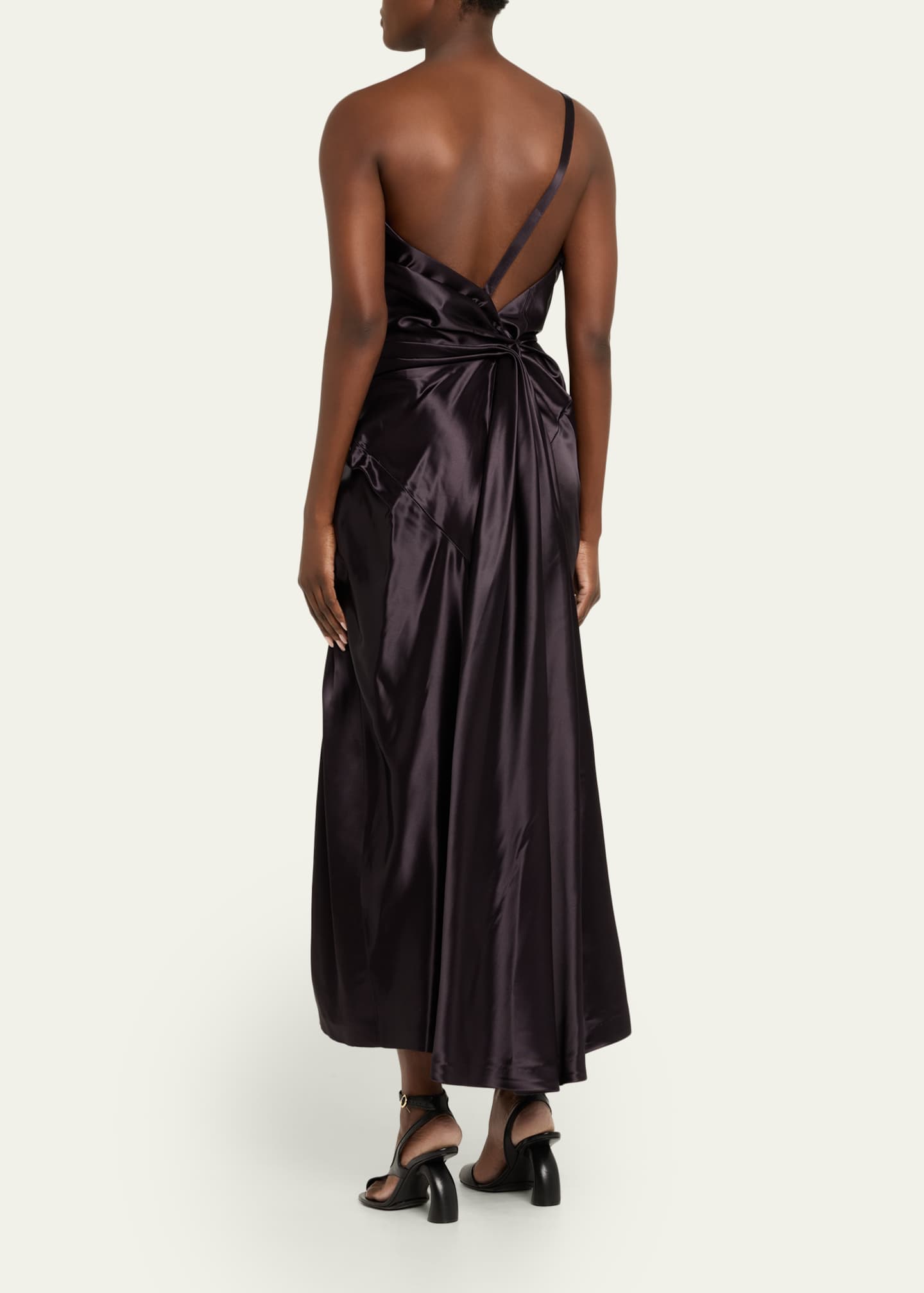 dries van noten one shoulder dress Dries Van Noten Dinas 6014 W.W.Dress Fuchsia 304