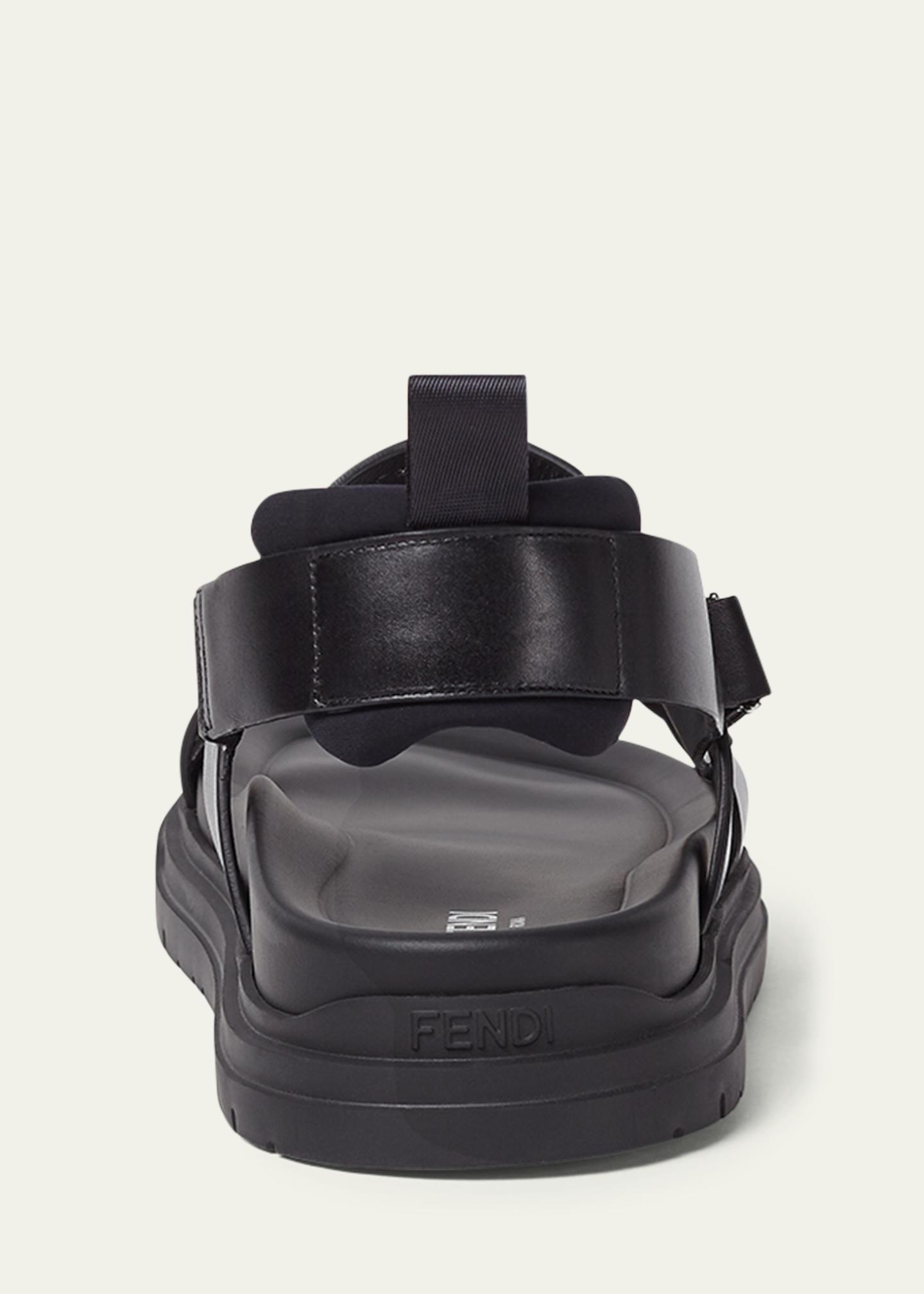 FENDIフェンディFFノート スモール Fendi Men's FF Side-Buckle Leather Sandals - Bergdorf Goodman