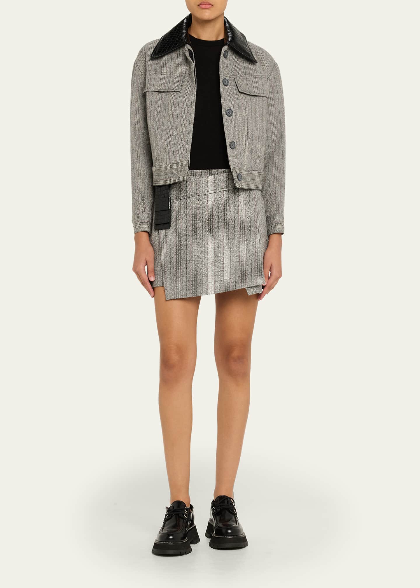 3.1 Phillip Lim Jaspé Wool Cropped Jacket - Bergdorf Goodman
