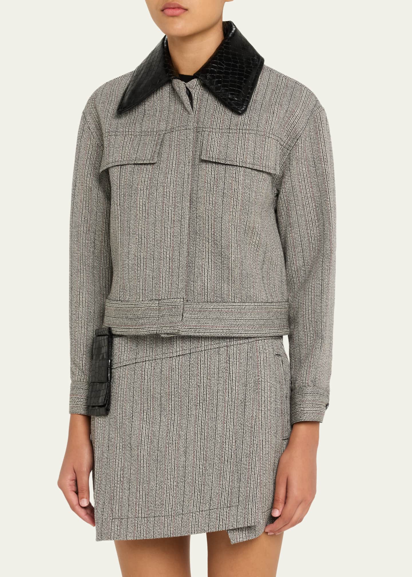 3.1 Phillip Lim Jaspé Wool Cropped Jacket - Bergdorf Goodman