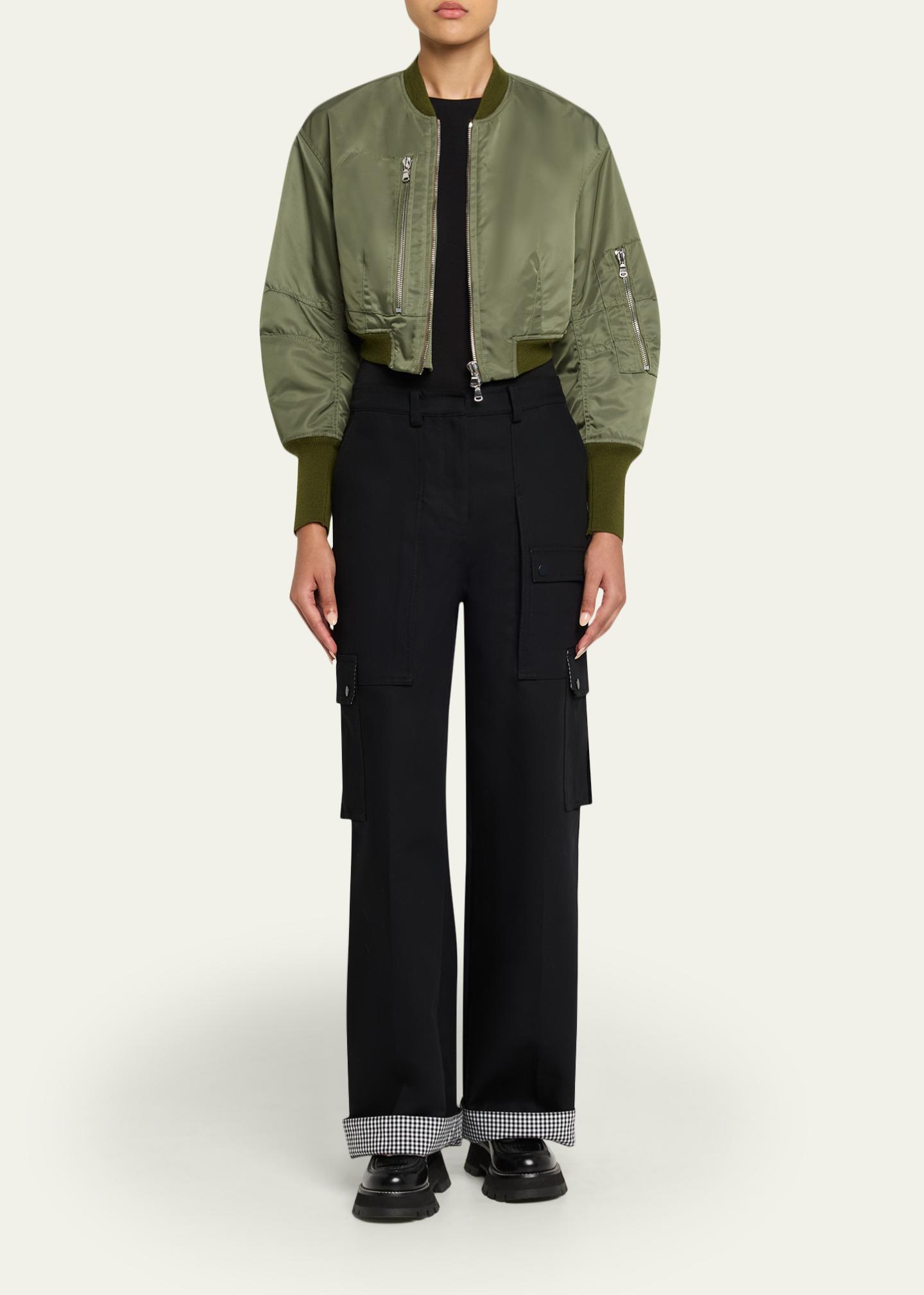 3.1 Phillip Lim Cropped Nylon Bomber Jacket - Bergdorf Goodman