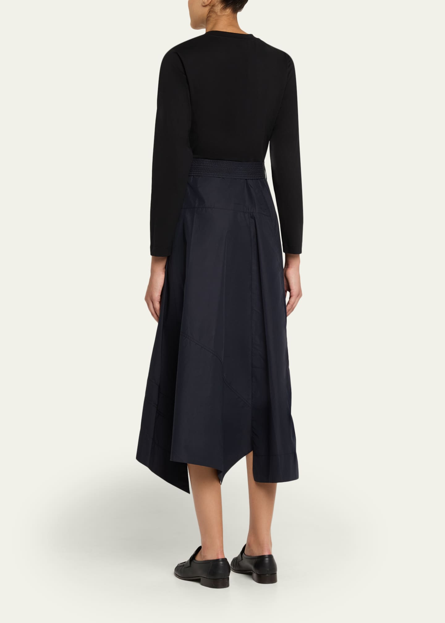 3.1 Phillip Lim Long-Sleeve Combo T-Shirt Dress Image 3 of 5