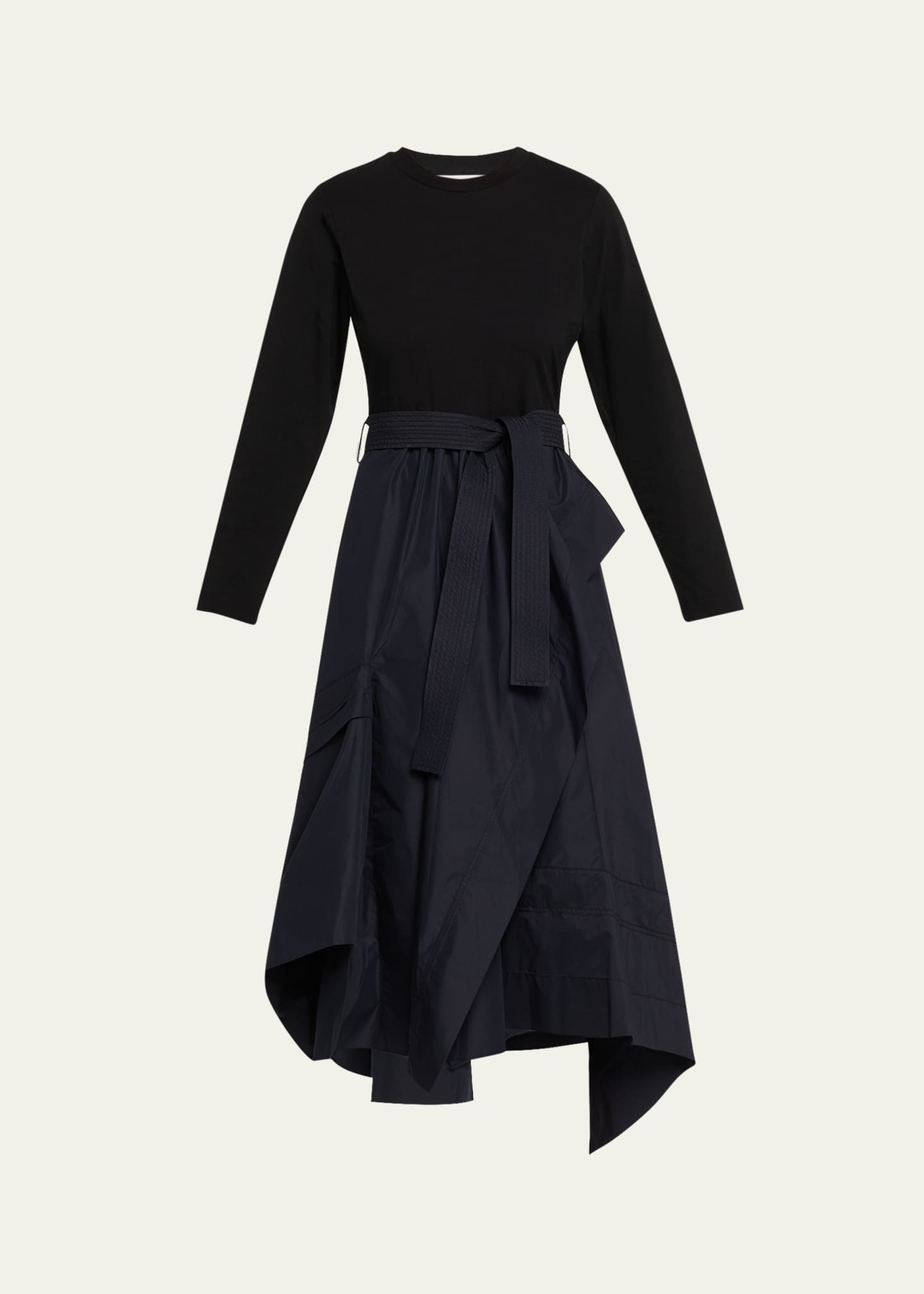 3.1 Phillip Lim Long-Sleeve Combo T-Shirt Dress Image 1 of 5