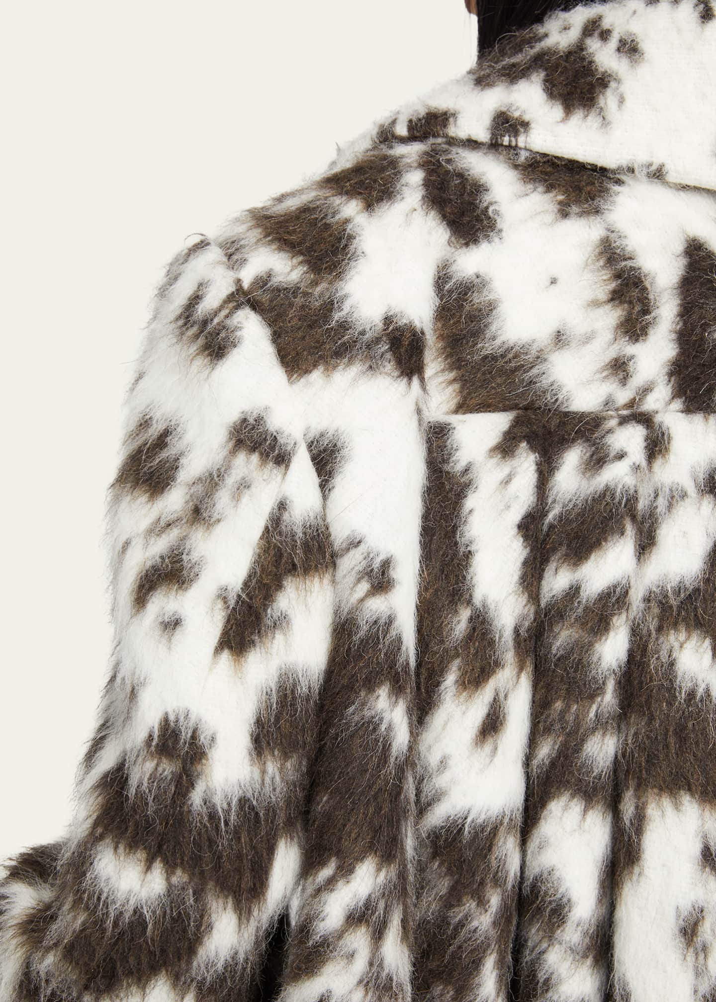 Dries Van Noten Vafel Oversized Double-Breasted Top Coat