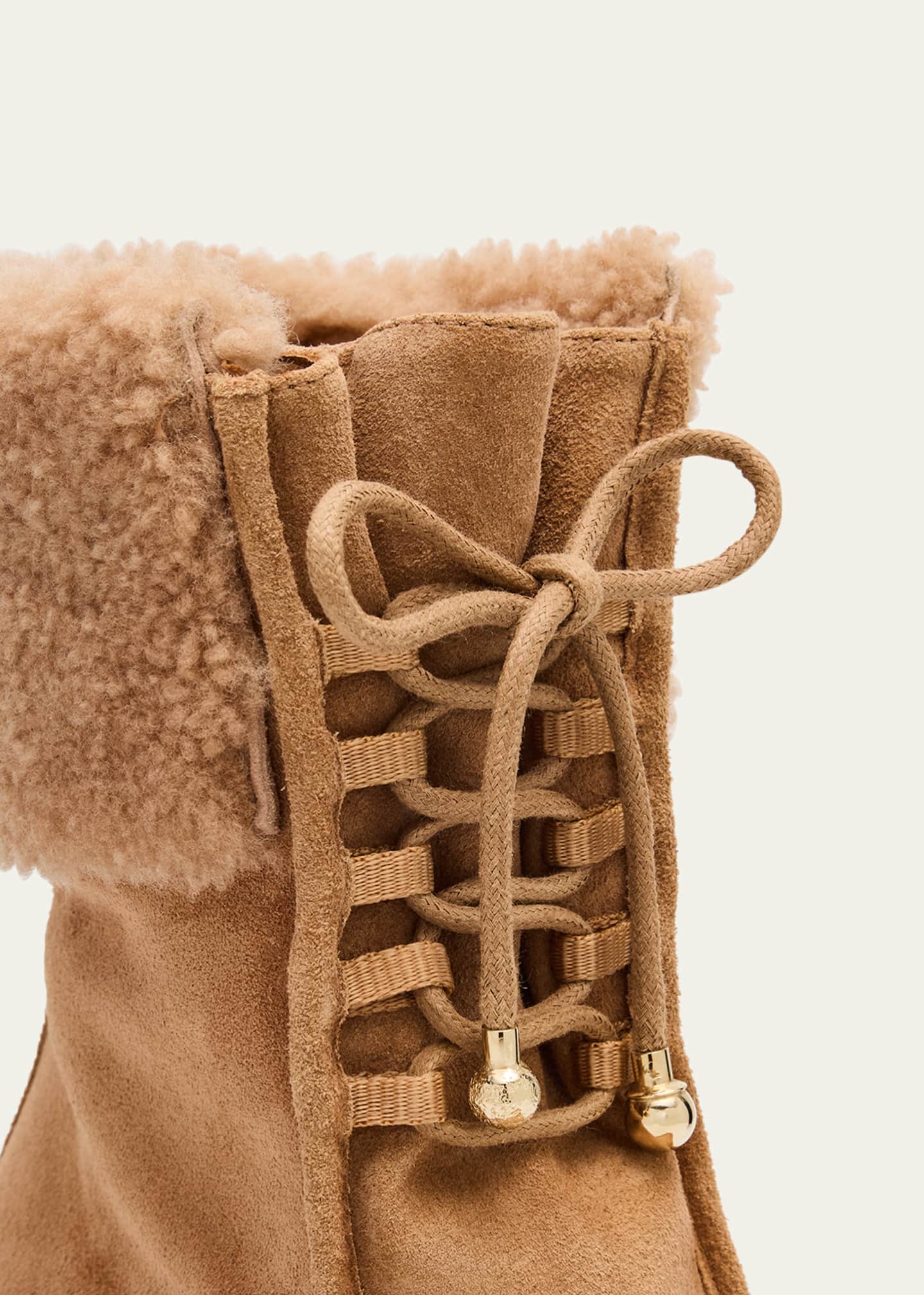 Jimmy Choo バイカーブーツ ファー付きsize37.5 Jimmy Choo Hali 60 Suede Shearling-Collar Ankle Booties - Bergdorf