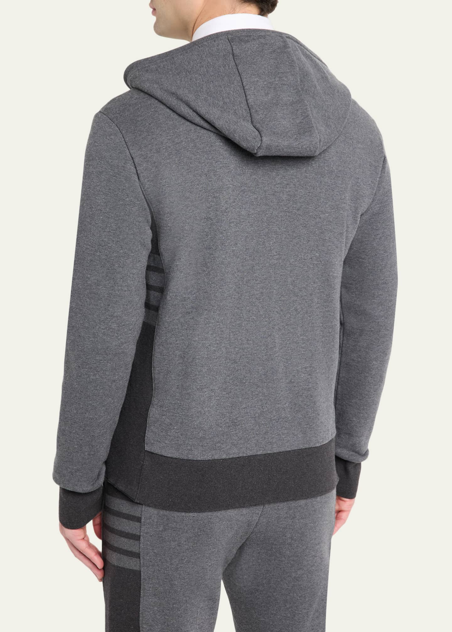 Thom Browne Men's Cotton 4-Bar Stripe Full-Zip Hoodie - Bergdorf