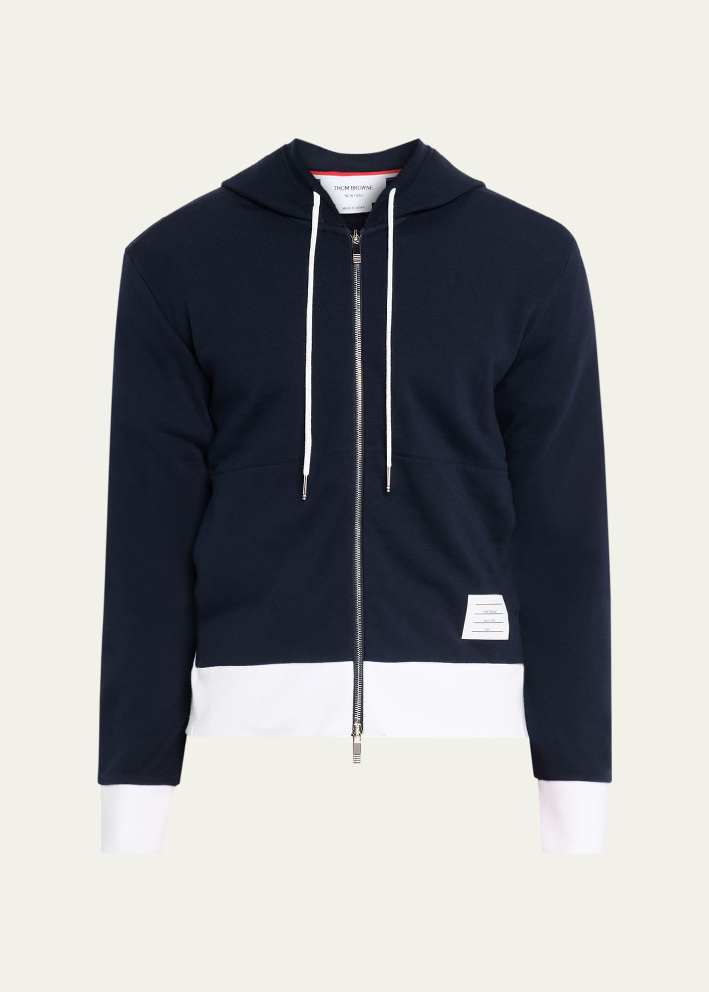 Thom Browne Men's Cotton 4-Bar Stripe Full-Zip Hoodie - Bergdorf