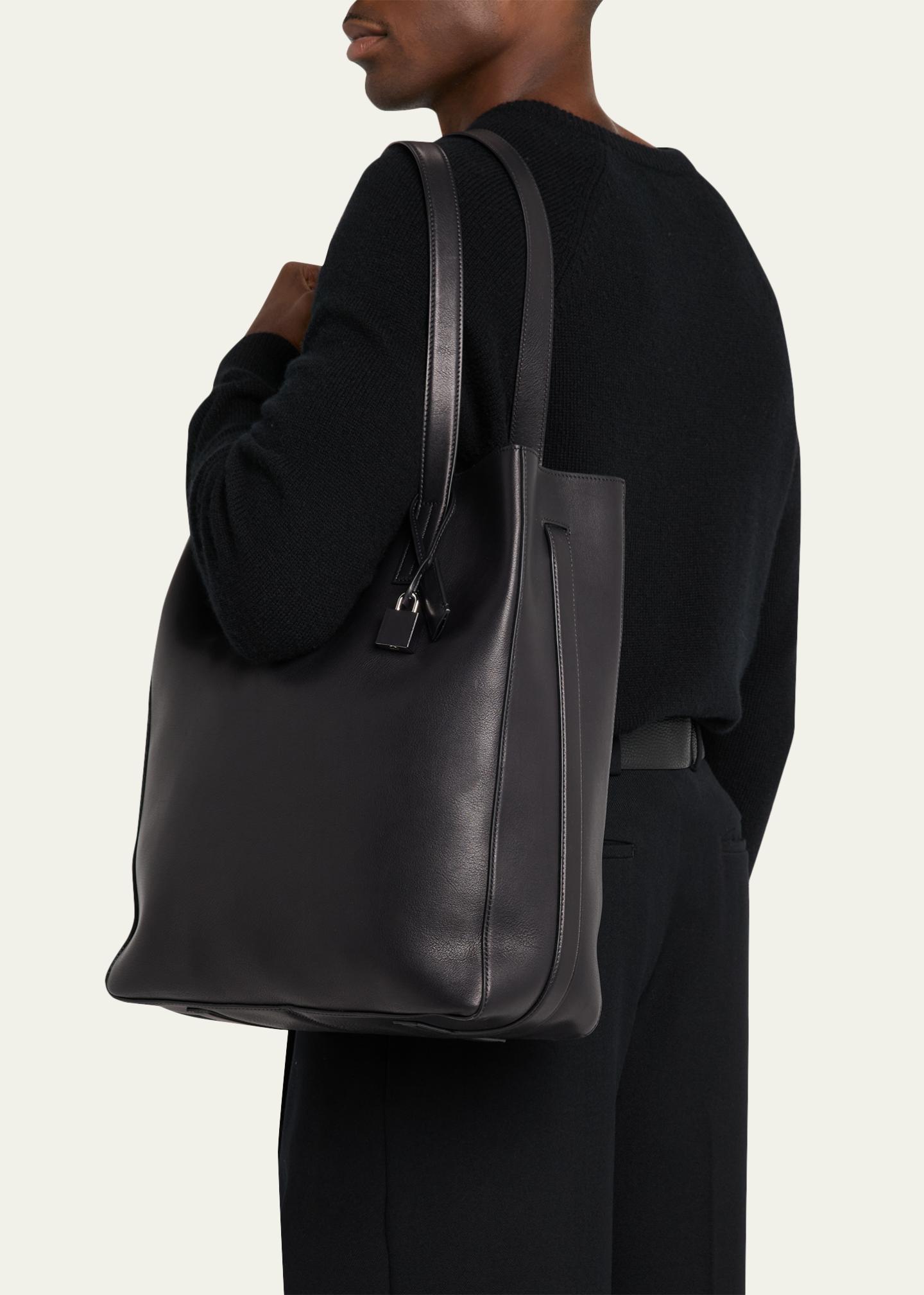 TOM FORD Men's Natural Leather North-South Tote Bag - Bergdorf Goodman