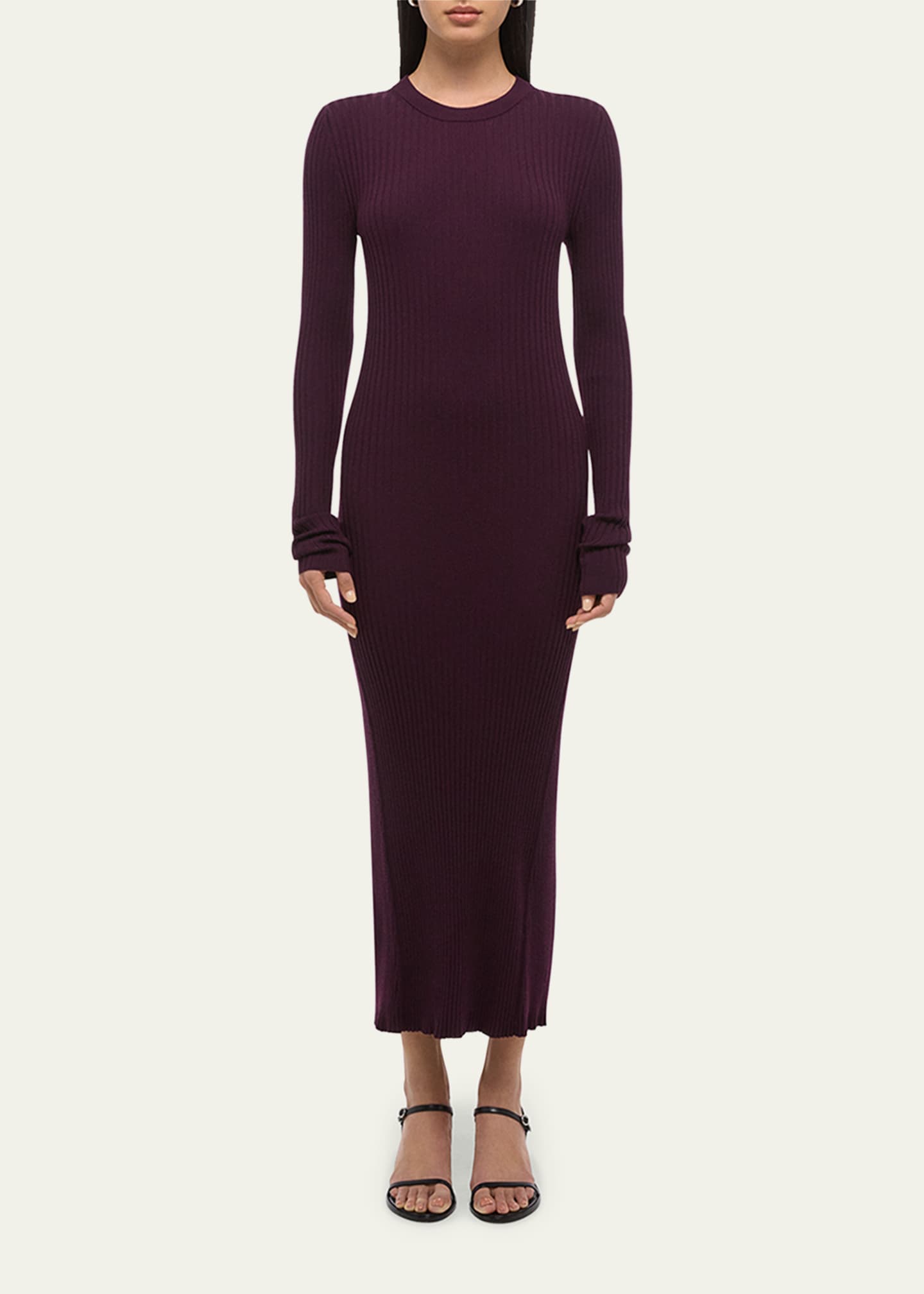 strapless open back dress Open Back Dress: Pearl Grey Rib main image 0
