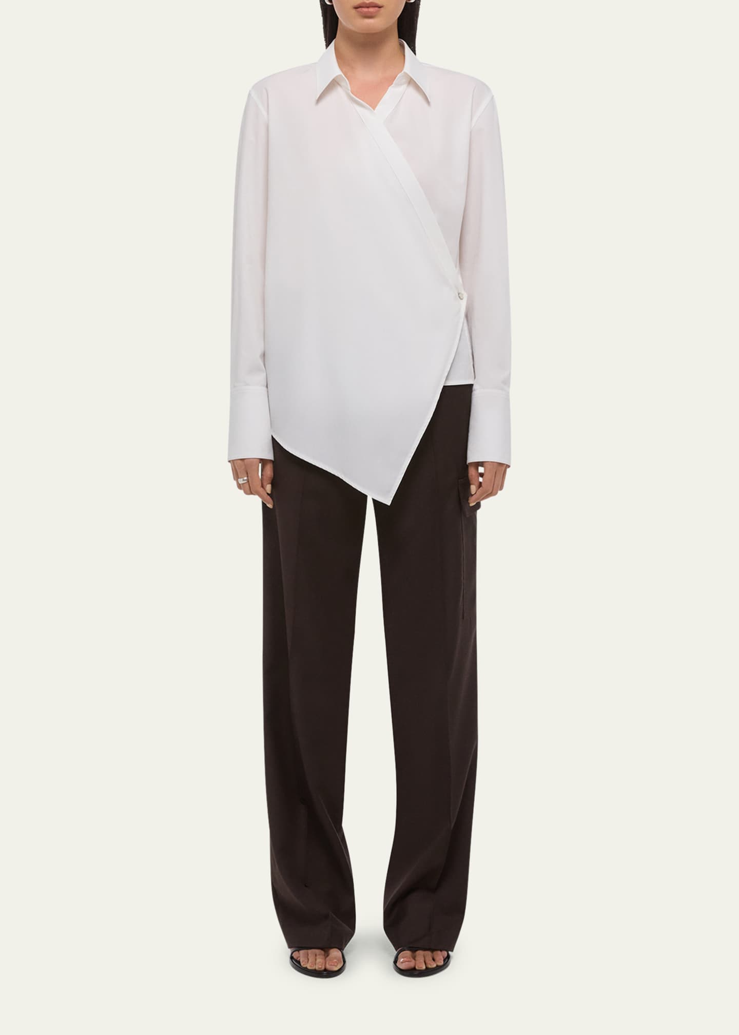 Helmut Lang Long-Sleeve Wrap Shirt - Bergdorf Goodman