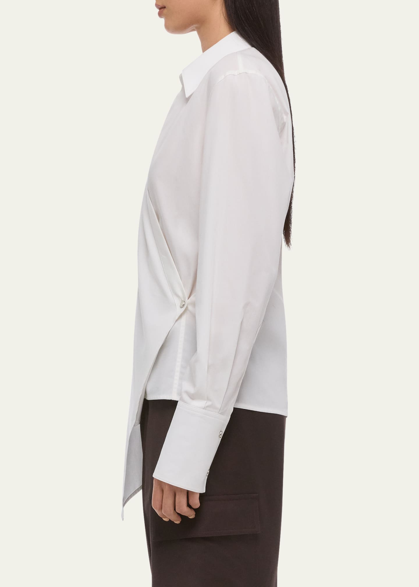 Helmut Lang Long-Sleeve Wrap Shirt - Bergdorf Goodman