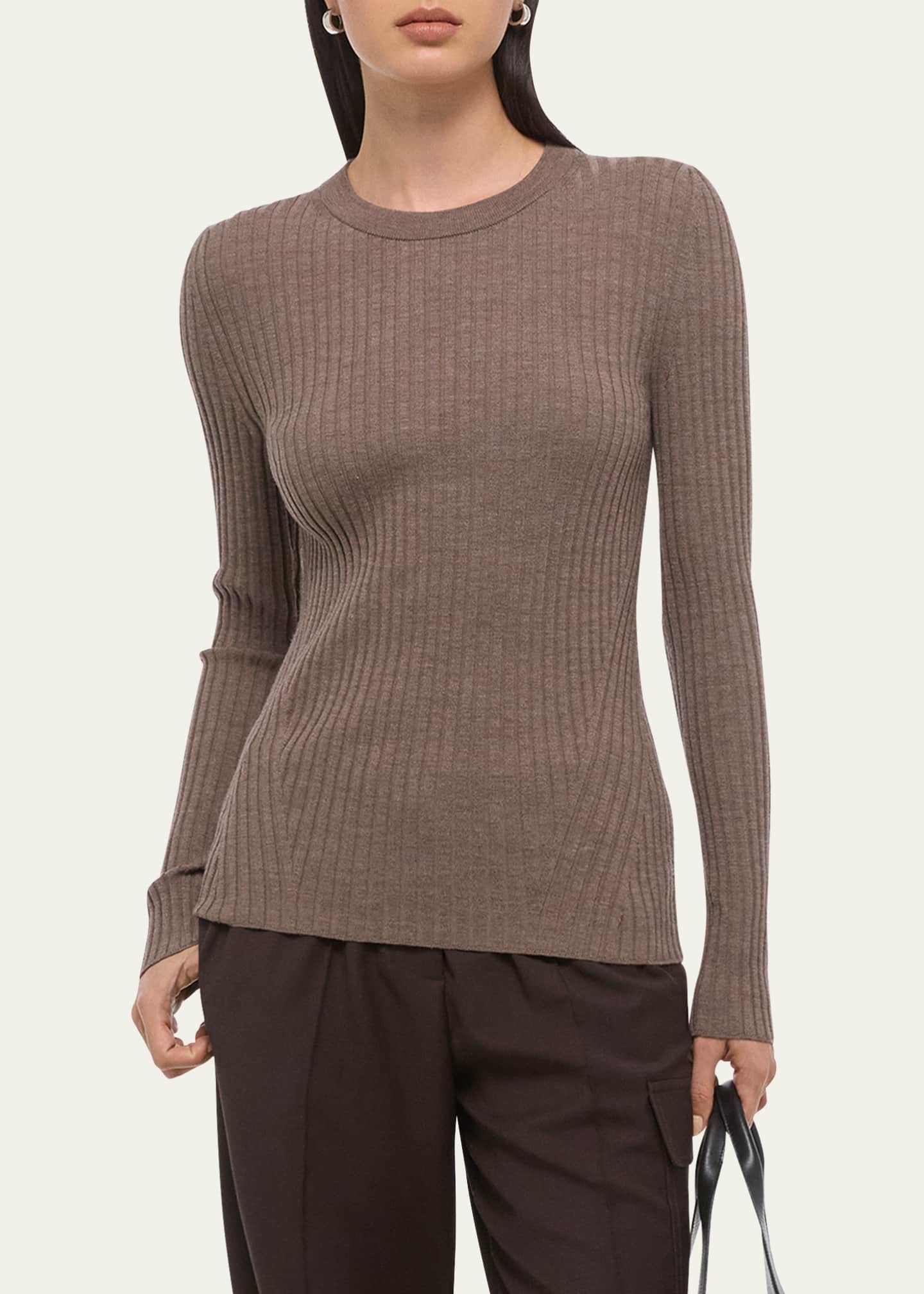 Open-Back Ribbed Wool Top