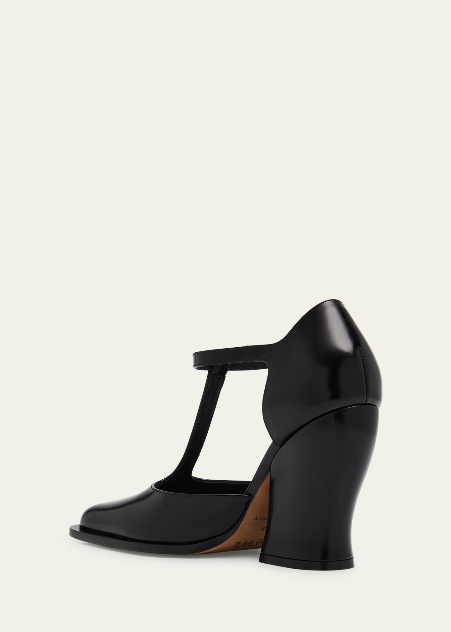Loewe Onda Leather T-Bar Pumps - Bergdorf Goodman