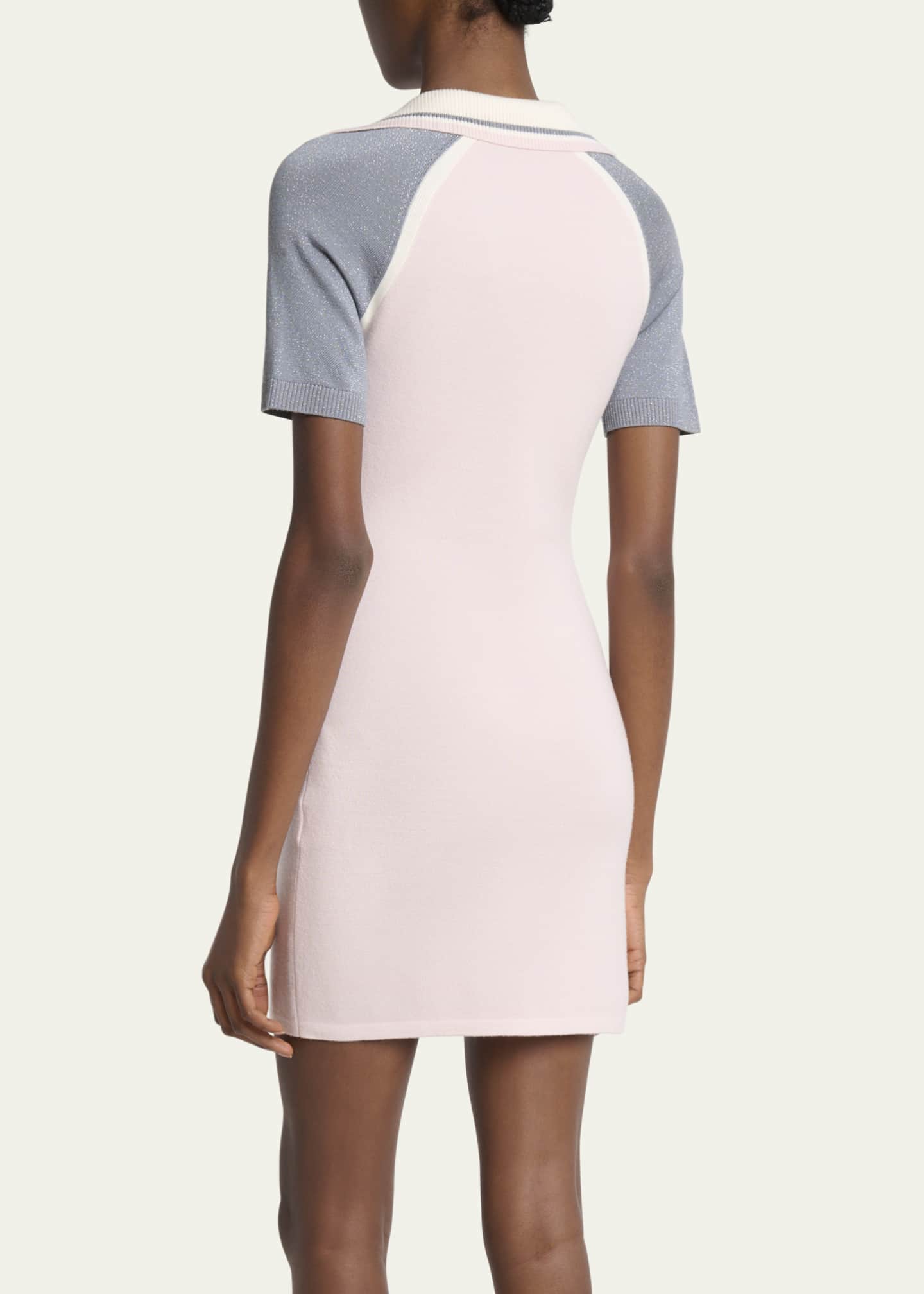 fitted midi dress Blue Crepe Fitted Midi Dress With Bow And Beaded Trim